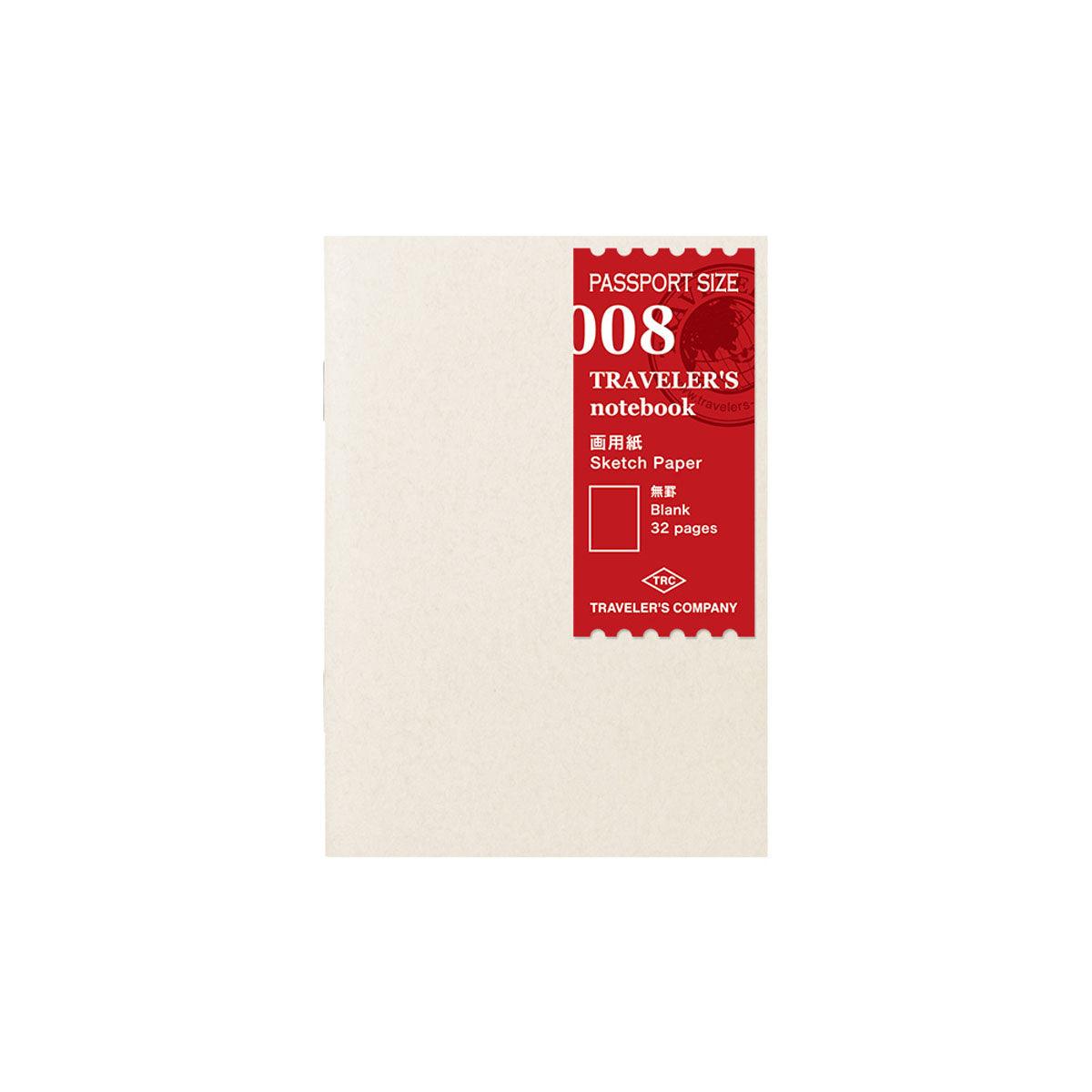 Premium TRAVELER'S NOTEBOOK TN P008 Sketchbook Refill - 32 Sheets 85gsm Drawing Paper for Artists, Bullet Journaling & Creative Projects - Perfect for Travel Sketching, Doodling & Mixed Media Art