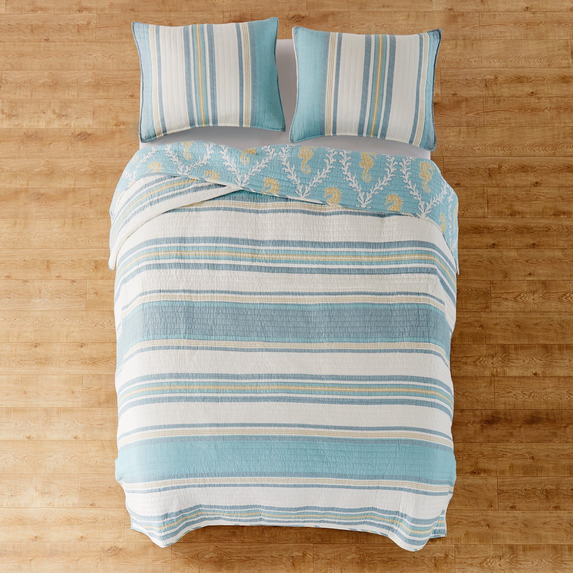 Premium Kailua Quilt Set - Soft & Breathable Queen/King Size Bedding - Perfect for Cozy Home Decor & Guest Room Essentials