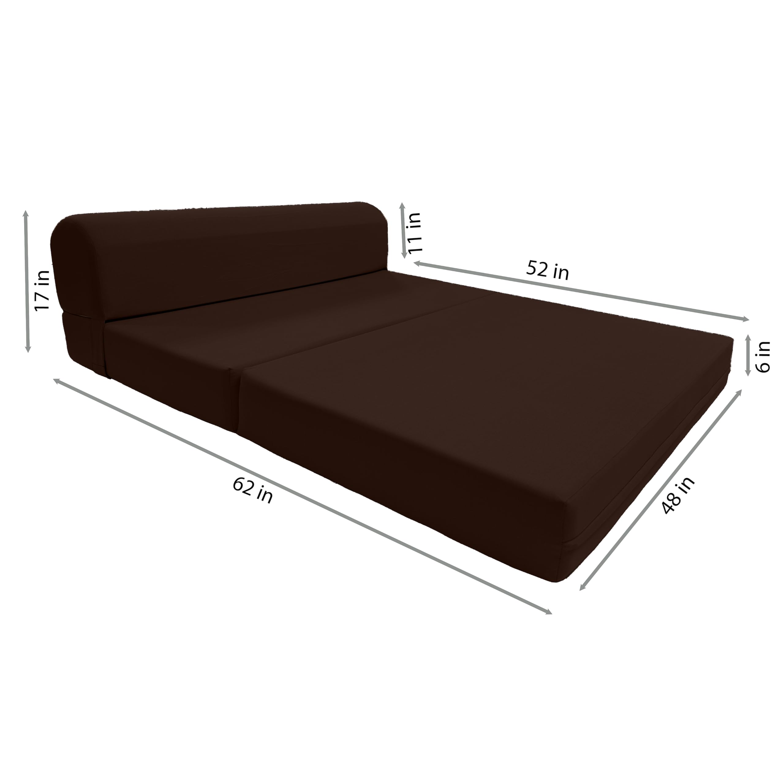 D&D Futon Sleeper Chair - Convertible Folding Bed Sofa with High Density Foam Mattress (72