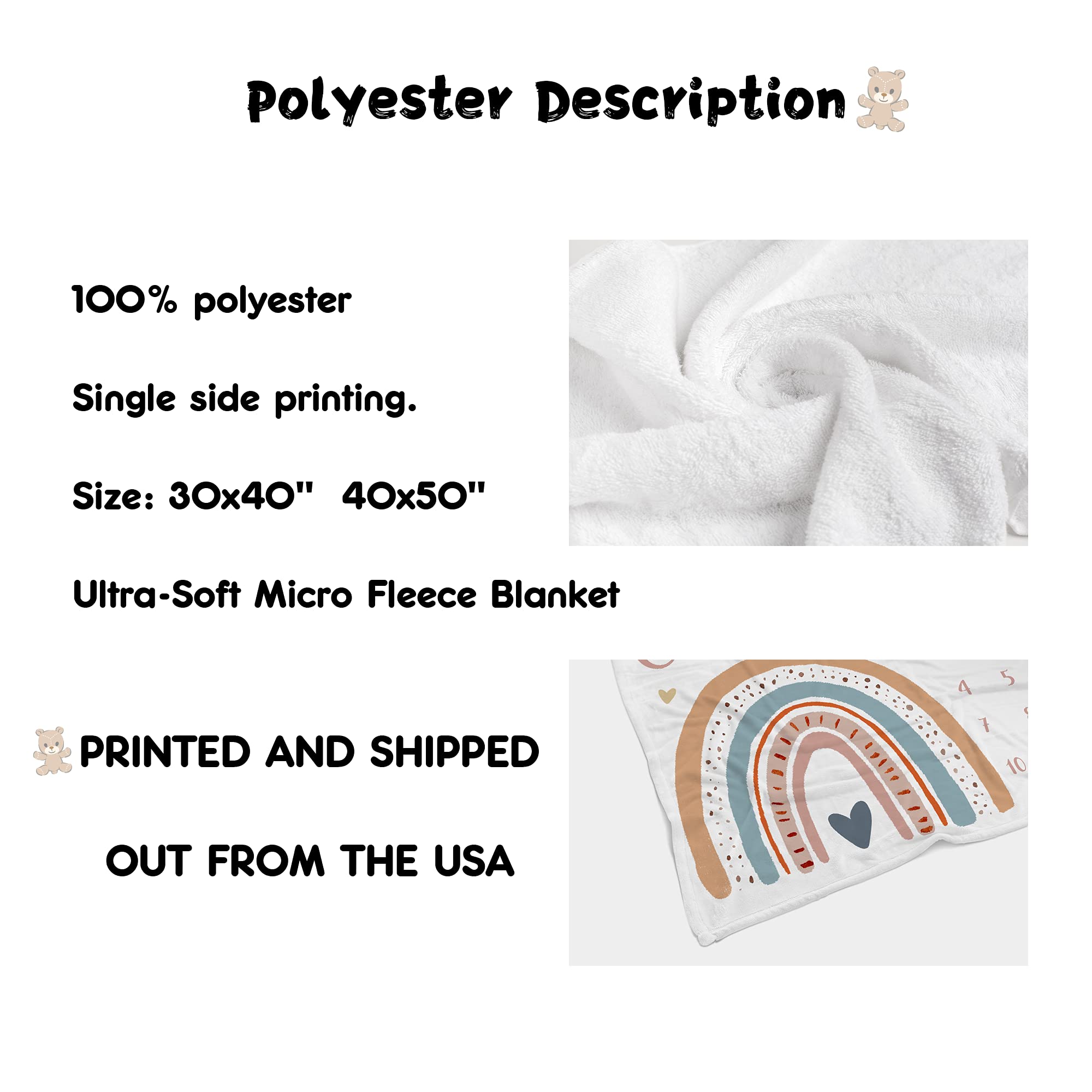Personalized Baby Blanket with Name - Custom Embroidered Soft Blanket for Newborns, Infants & Toddlers - Perfect Baby Shower Gift, Nursery Essential & Name Reveal Keepsake - Ideal for Crib, Stroller & Snuggling