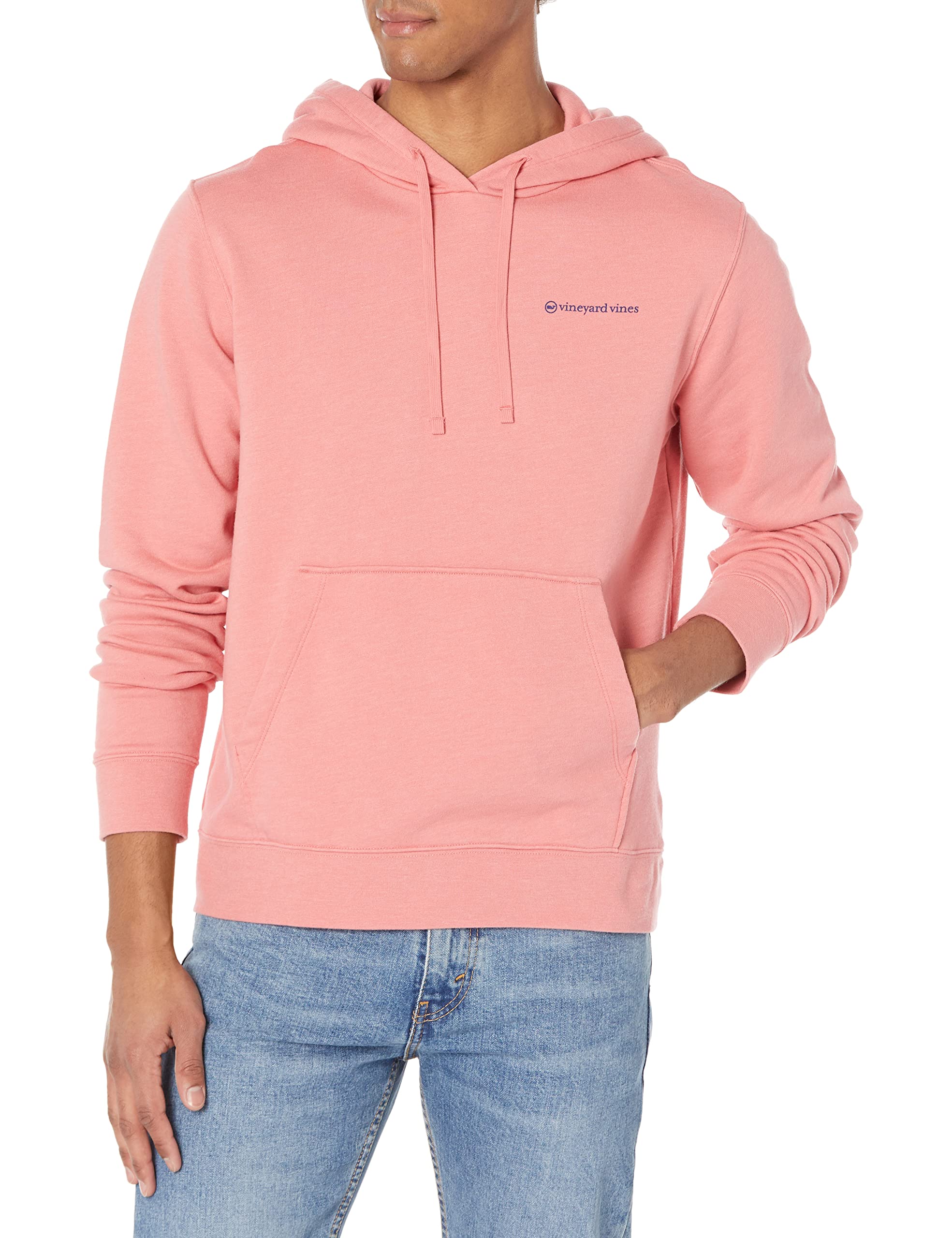 Vineyard Vines Men's French Terry Hoodie - Soft & Comfortable Pullover Sweatshirt for Casual Wear, Gym, and Outdoor Activities