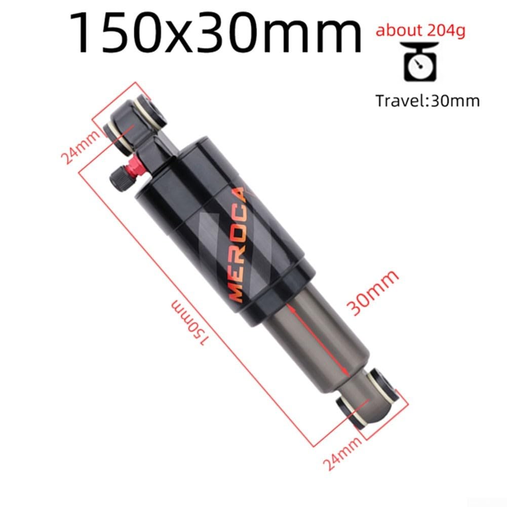 Adjustable Air Rear Shock with Rebound Remote Lockout - 150mm Bike Suspension for Road Bikes | Perfect for Mountain Trails, Commuting & Performance Cycling