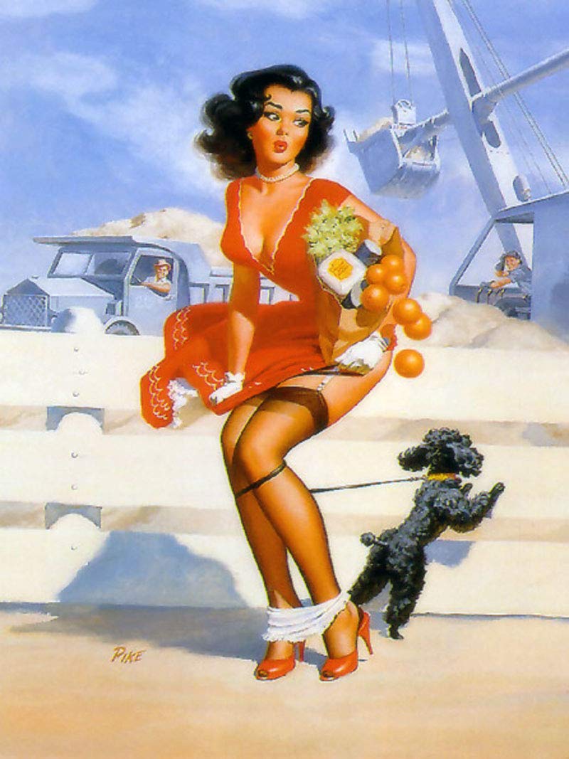 Vintage Pinup Girls Mouse Pad - 7.75