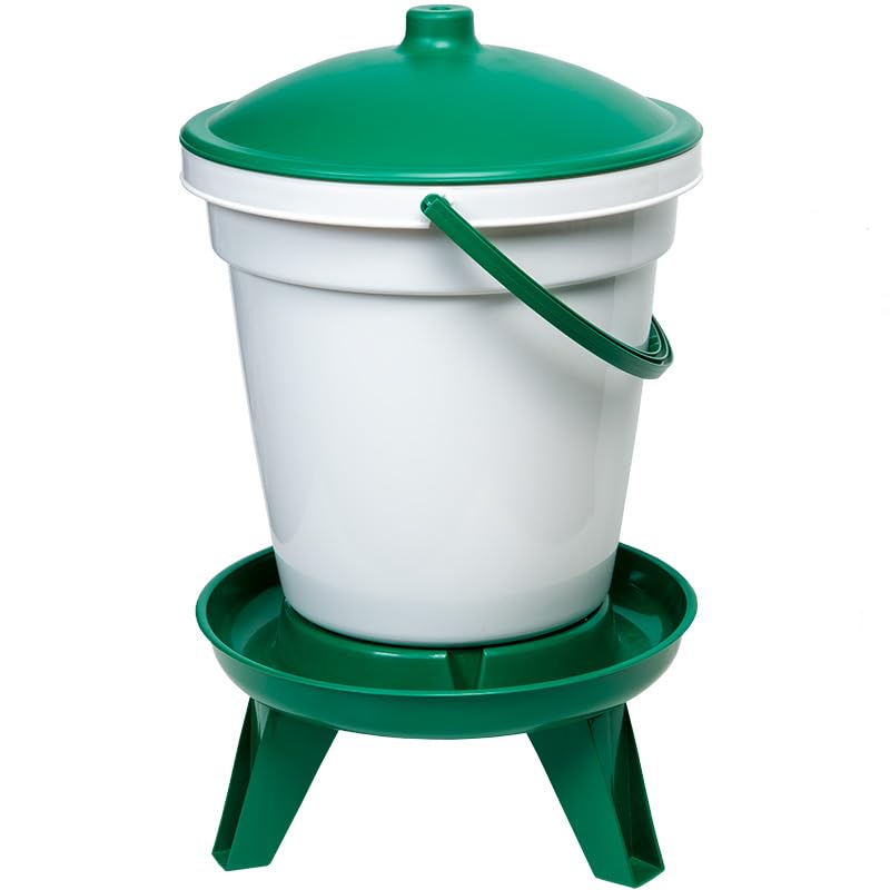 Premier 1 Quick Clean 5 Gallon Poultry Waterer with Legs - Automatic Chicken Water Feeder for Coops & Backyard Flocks - Durable & Easy to Clean for Healthy Chickens