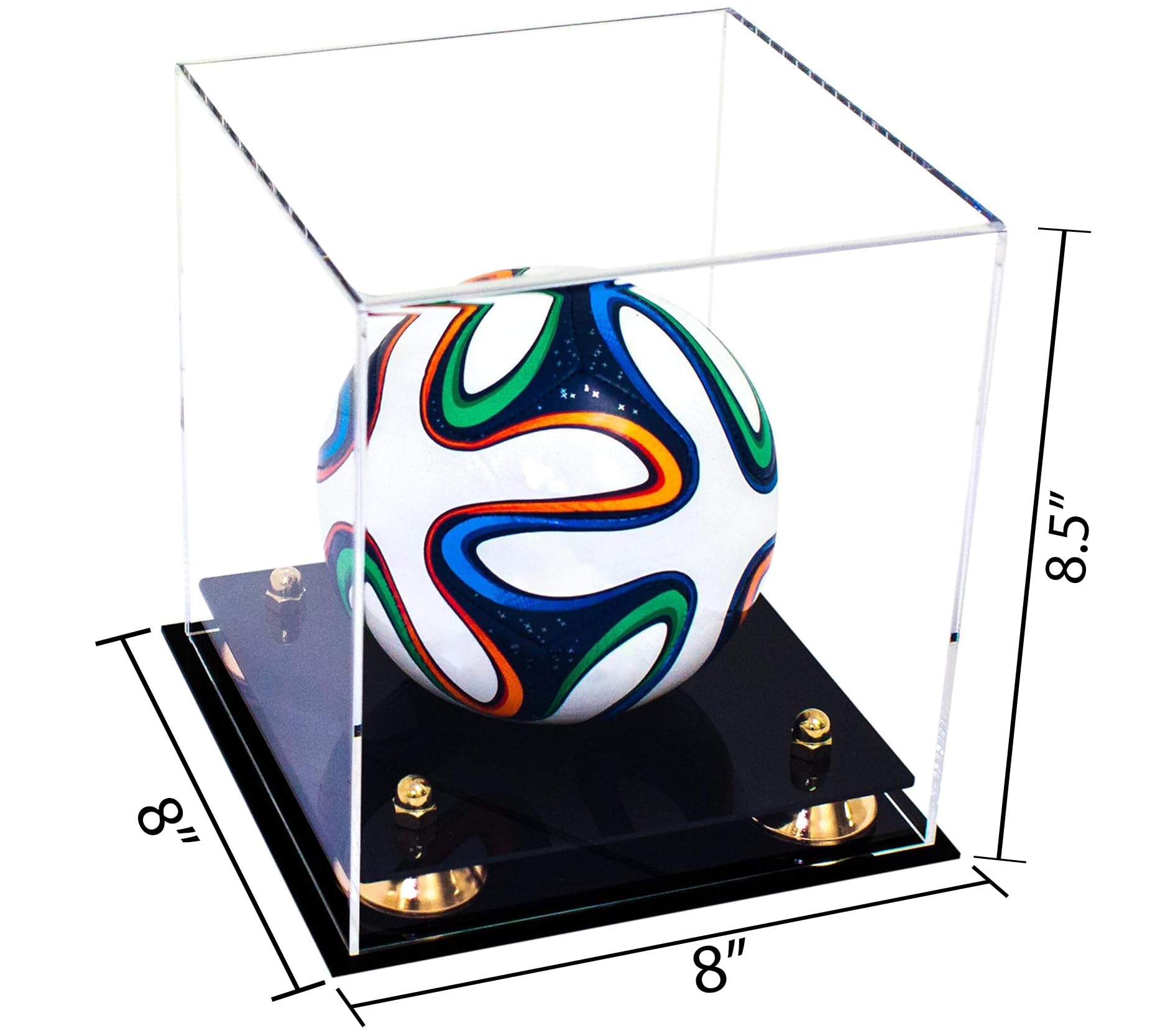 Acrylic Mini Soccer Ball Display Case - Perfect for Collectibles, Miniatures & Sports Memorabilia - Ideal for Home, Office & Gift Display