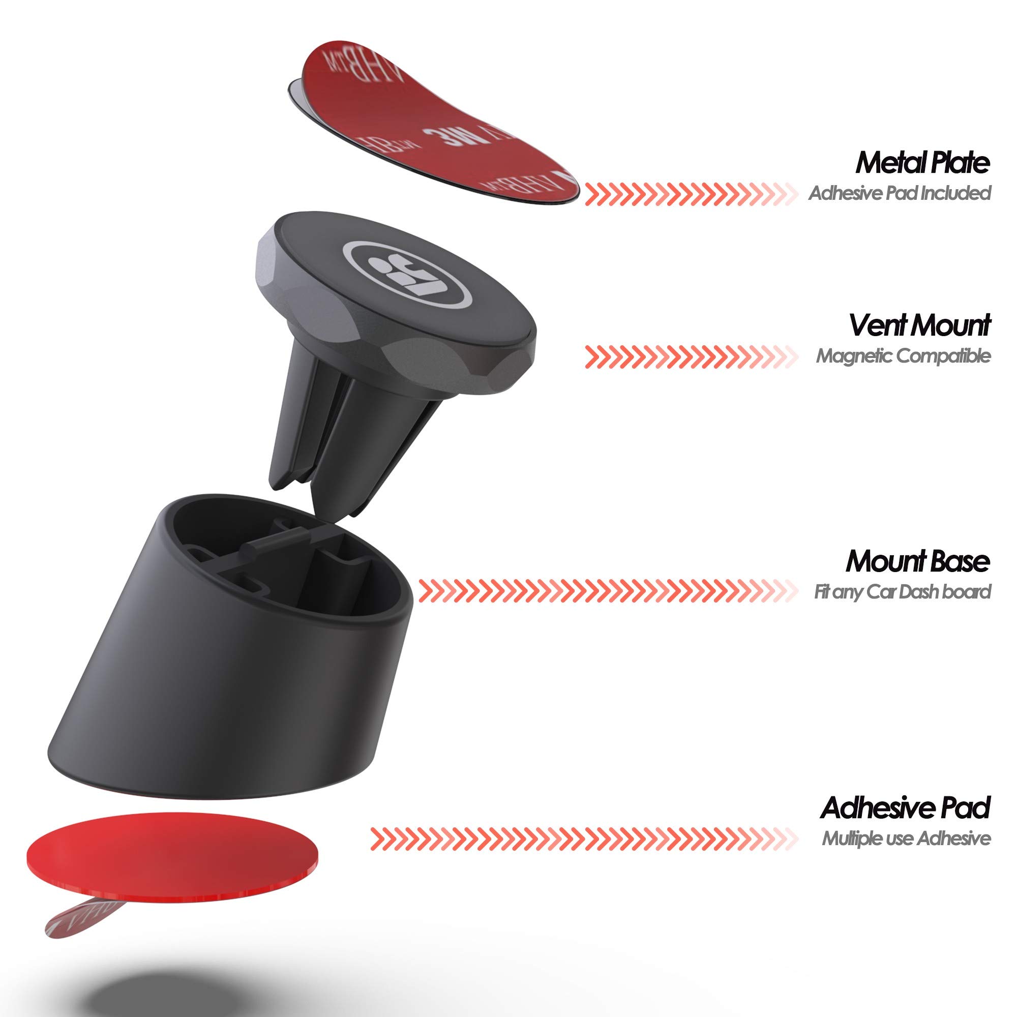 BEYOND CELL Magnetic Car Mount & Tri-Shield 2.0 Case for iPhone 12 Series - Strong Magnetic Phone Holder with Ring Kickstand & Universal Car Mount (Military Camo) - Perfect for Driving, Travel, and Hands-Free Use