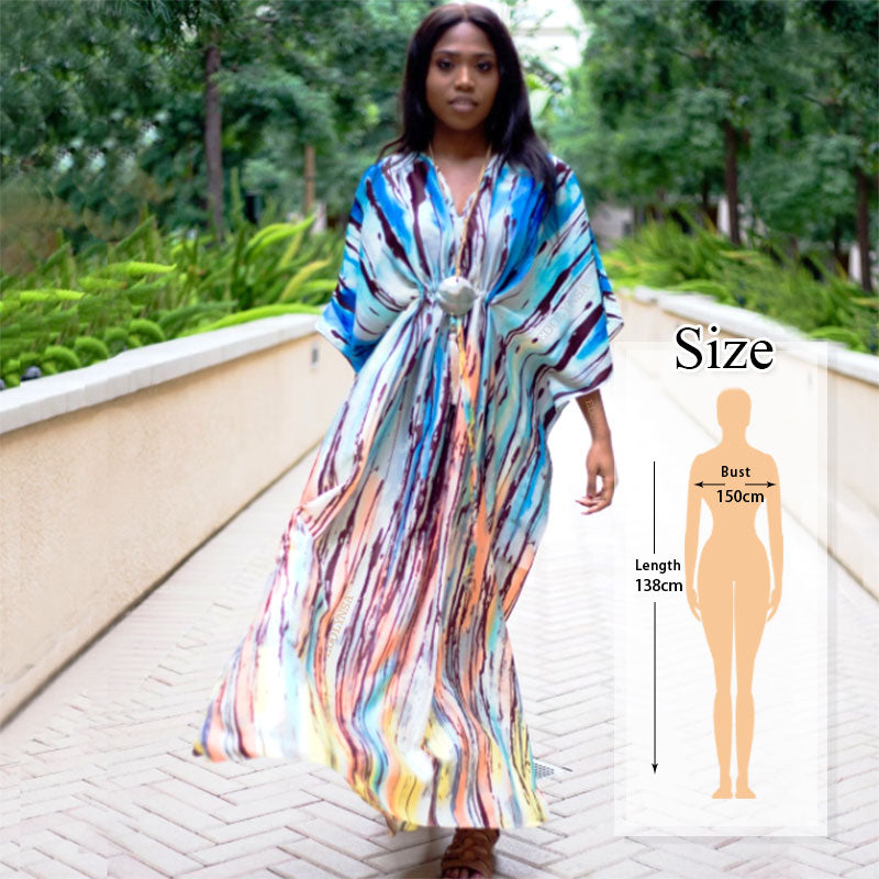 Stylish Beach Cover Up Kaftan - Flowy Sarong & Bathing Suit Cover for Women | Perfect for Poolside, Vacation & Summer Outfits