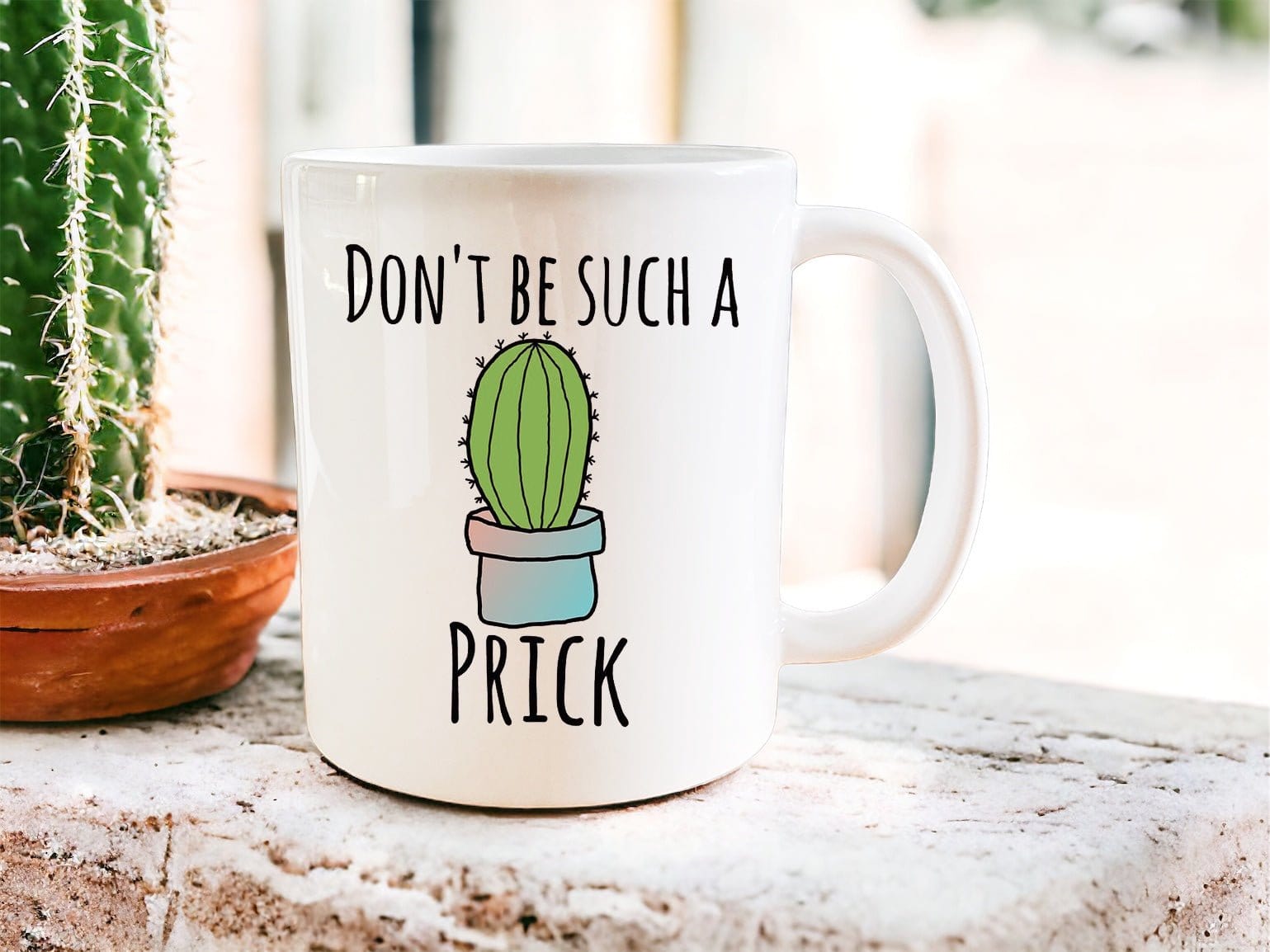 Funny Sarcastic Coffee Mug - Don't Be Such a Prick Novelty Ceramic Cup - Perfect Gift for Office, Home & Gag Gifts