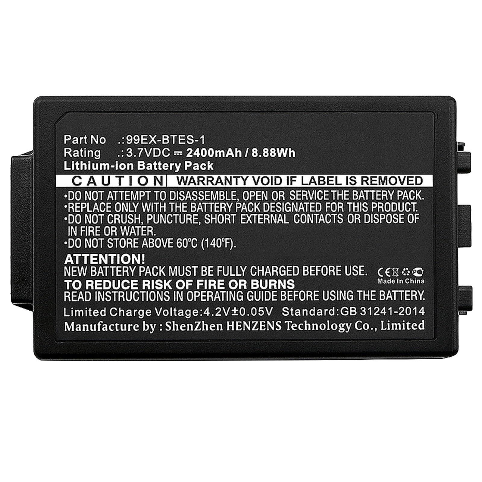 Synergy Digital Barcode Scanner Battery - 2400mAh Li-ion Replacement for Dolphin 99EX-BTEC-1 & Honeywell 99EX-BTEC-1 - High Capacity 3.7V Power Supply for Retail, Warehouse & Inventory Management