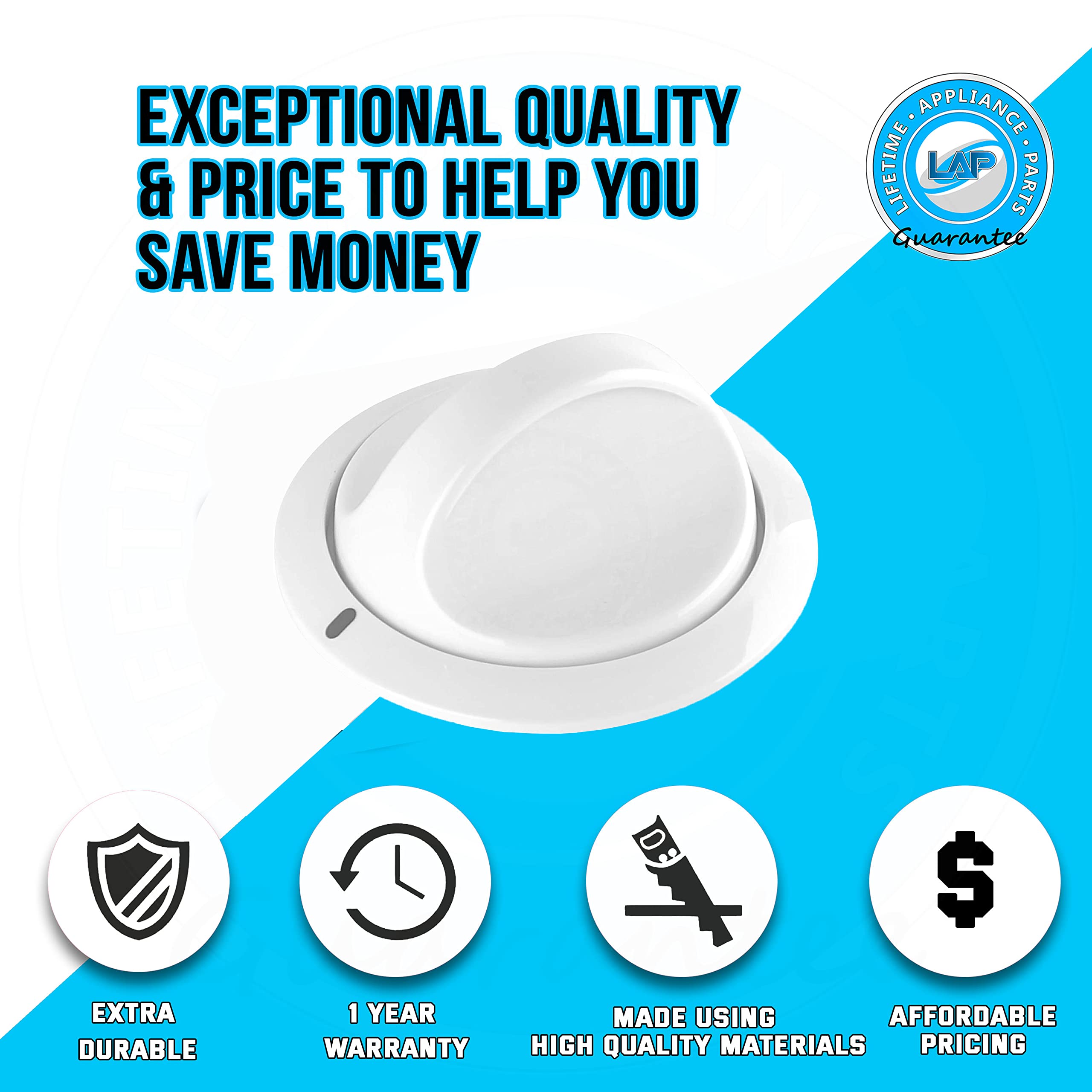 Upgraded Lifetime Appliance 131873304 Timer Knob Replacement for Frigidaire Dryer - Compatible with Models 1318733 & 131167804 - Perfect for DIY Dryer Repair and Maintenance