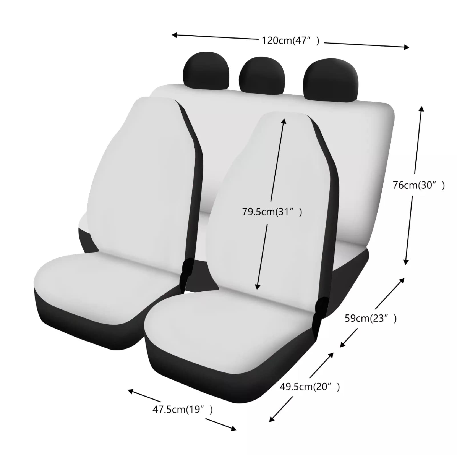 11-Piece Moon Star Car Seat Cover Set for Women & Men - Cute Steering Wheel Cover, Seat Belt Pads, Cup Coaster Holder & Keyring - Universal Fit for Auto, Truck, Van, SUV (Black) - Perfect for Road Trips, Daily Commutes & Car Decor