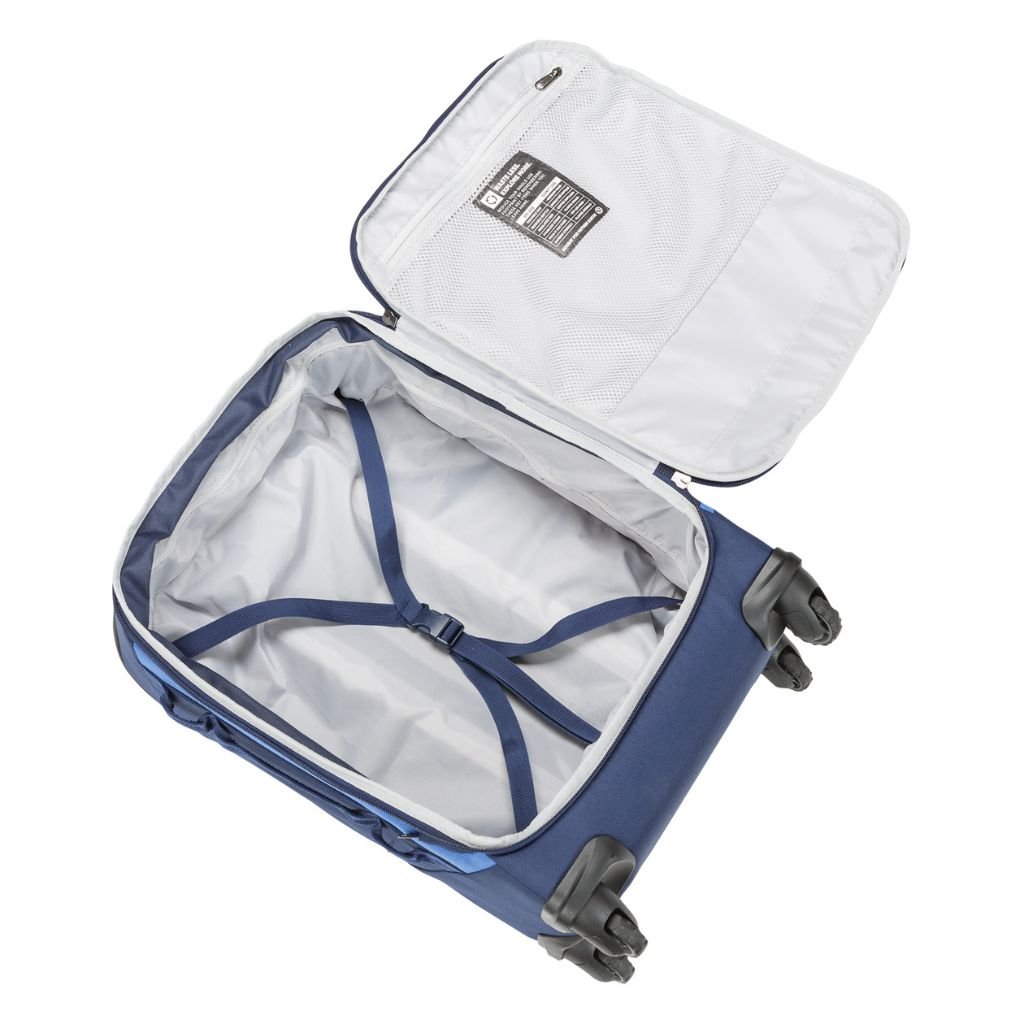 Eagle Creek Expanse 4 Wheel 55cm International Carry On Spinner Luggage - Pilot Blue | Lightweight Durable Suitcase for Business Travel & Weekend Getaways