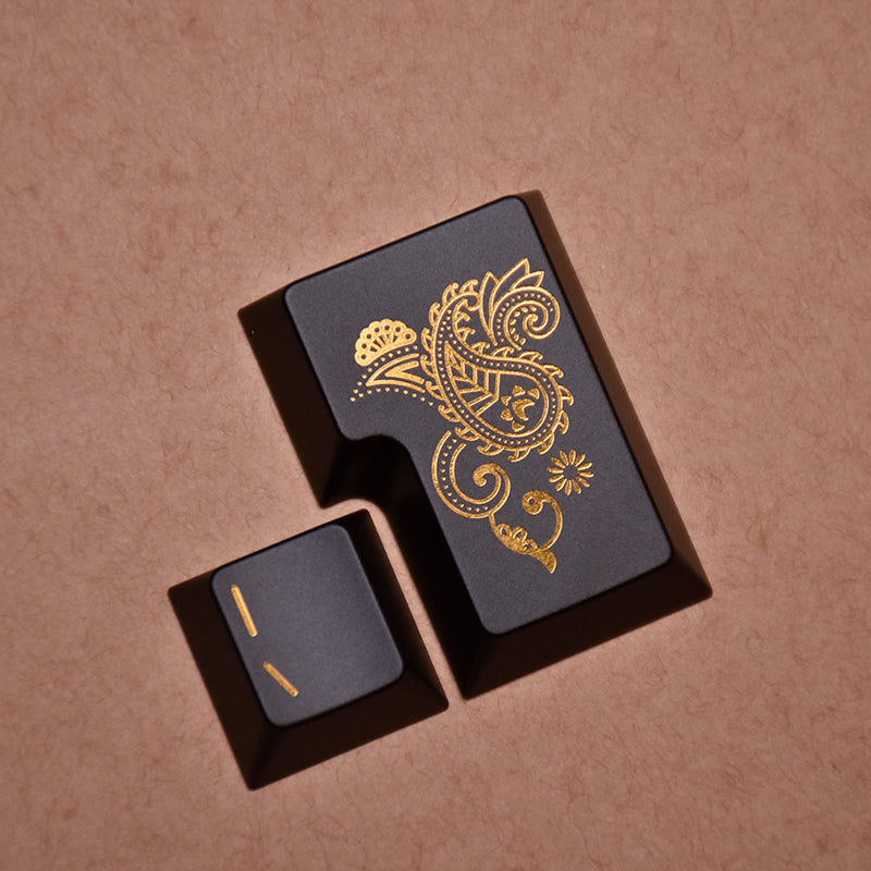 Original Factory ISO Return High Mechanical Keyboard - Frosted Texture Cashew Flower Personalized Metal Keycaps for Gaming, Typing & Office Work