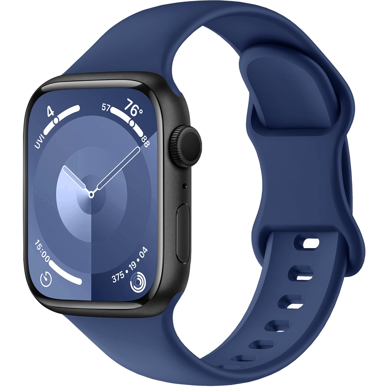 Premium Soft Silicone Sport Band Compatible with Apple Watch 40mm 38mm 41mm 42mm 44mm 45mm 49mm - Replacement Strap for iWatch Ultra 2/SE/Series 9/8/7/6/5/4/3/2/1 - Unisex Design for Men & Women - Perfect for Workouts, Running & Everyday Wear