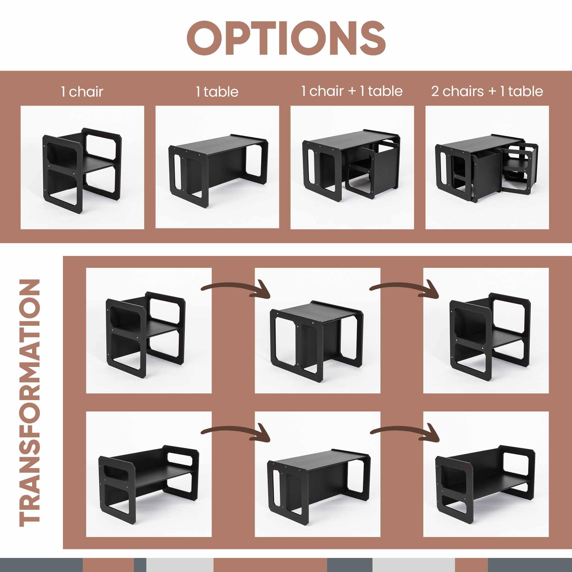 Montessori Toddler Table and Chair Set - Kids Wooden Learning Table with Chairs for Classroom, Home & Playroom - Perfect for Homeschooling, Arts & Crafts, Snack Time