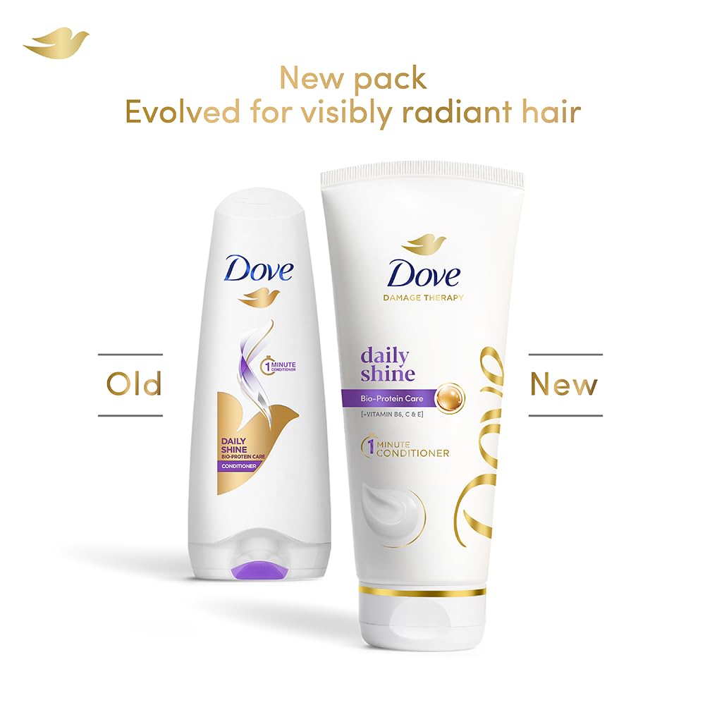 Dove Daily Shine Hair Conditioner with Nutritive Serum - 175ml for Smooth & Shiny Hair - 1 Count - Perfect for Daily Hair Care & Salon-Like Results at Home