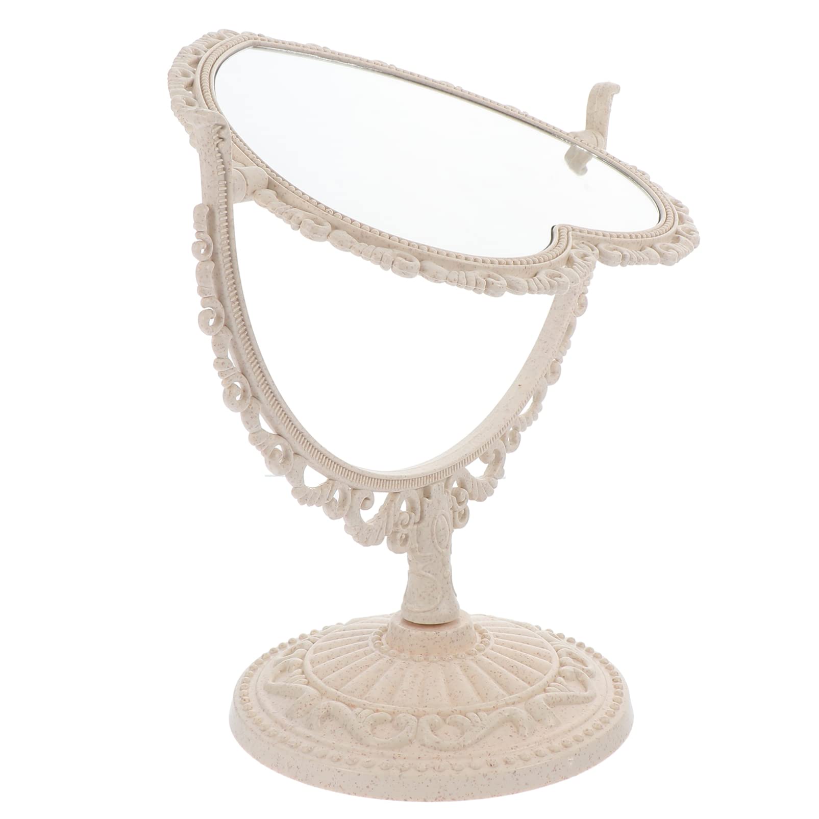 Vintage Heart-Shaped Double-Sided Vanity Mirror - 2 Pack Decorative Tabletop Makeup Mirror with Light for Women & Girls | Perfect for Dressing Table, Bedroom Decor, and Travel Cosmetic Kit
