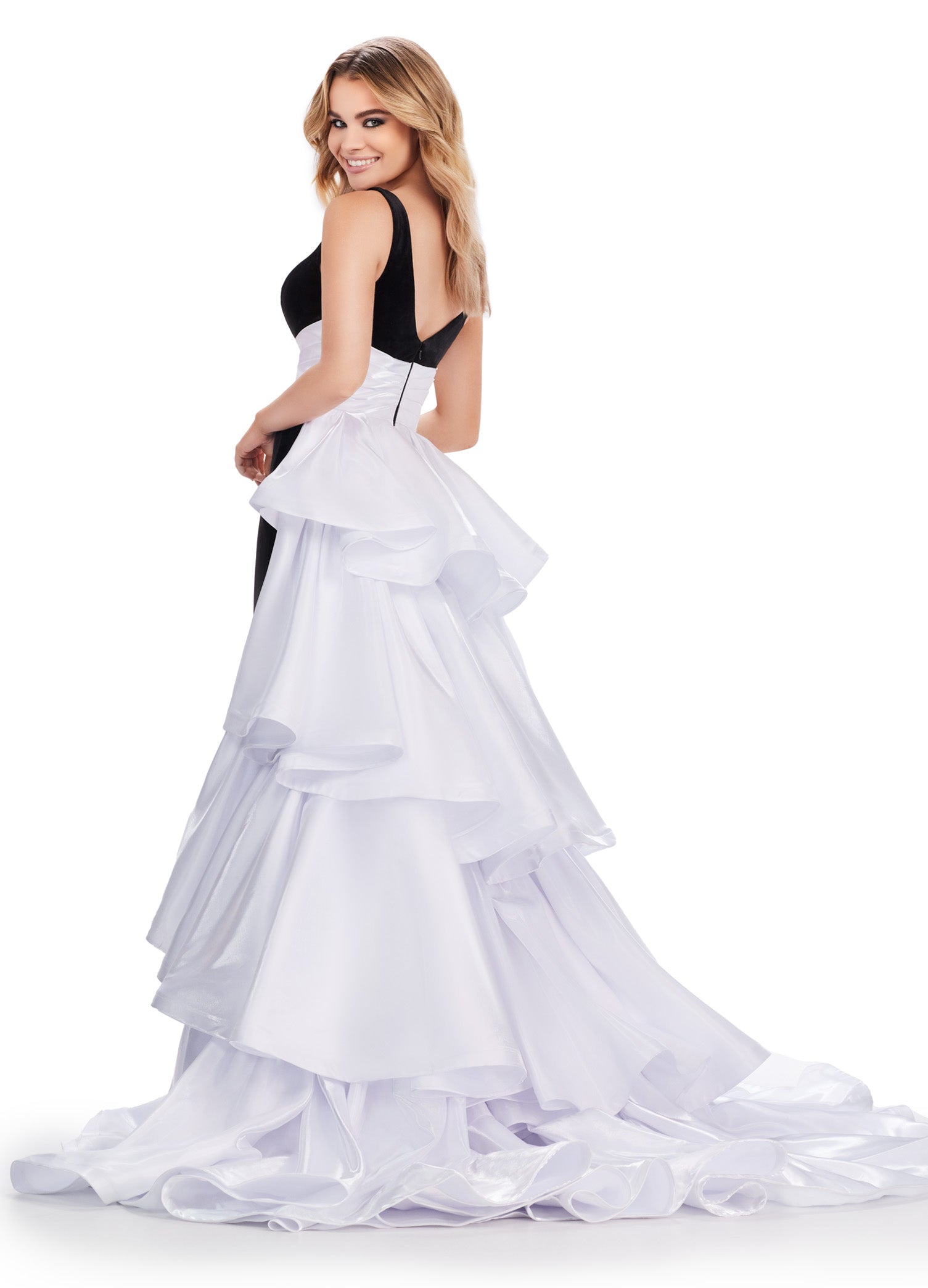 ASHLEYlauren Women's Elegant Floral Print A-Line Dress 11643 - Perfect for Weddings, Parties & Special Occasions
