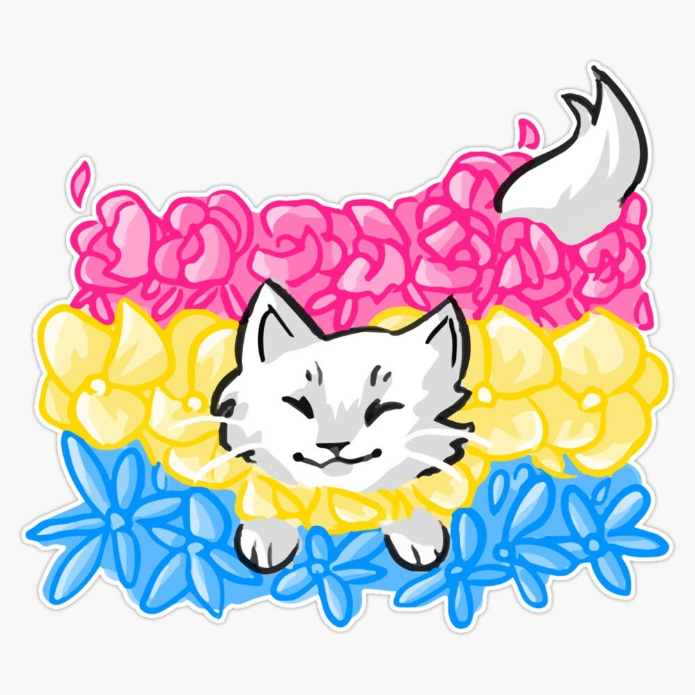 Leyland Designs Purride Pansexual Cat Vinyl Sticker - 5