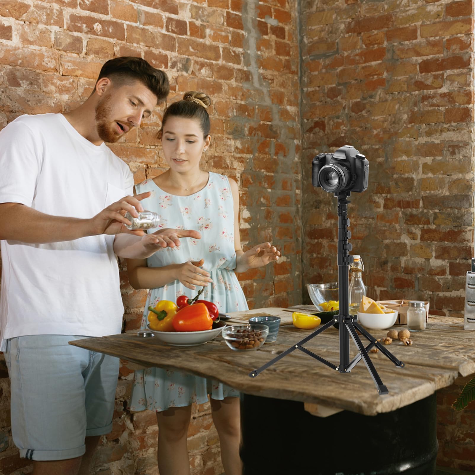 Veemoon Mini Tripod Stand for Phone & Camera - Adjustable Desktop Tripod Holder with Reflector, Light Stand & Phone Mount - Perfect for Photography, Video Shooting & Vlogging