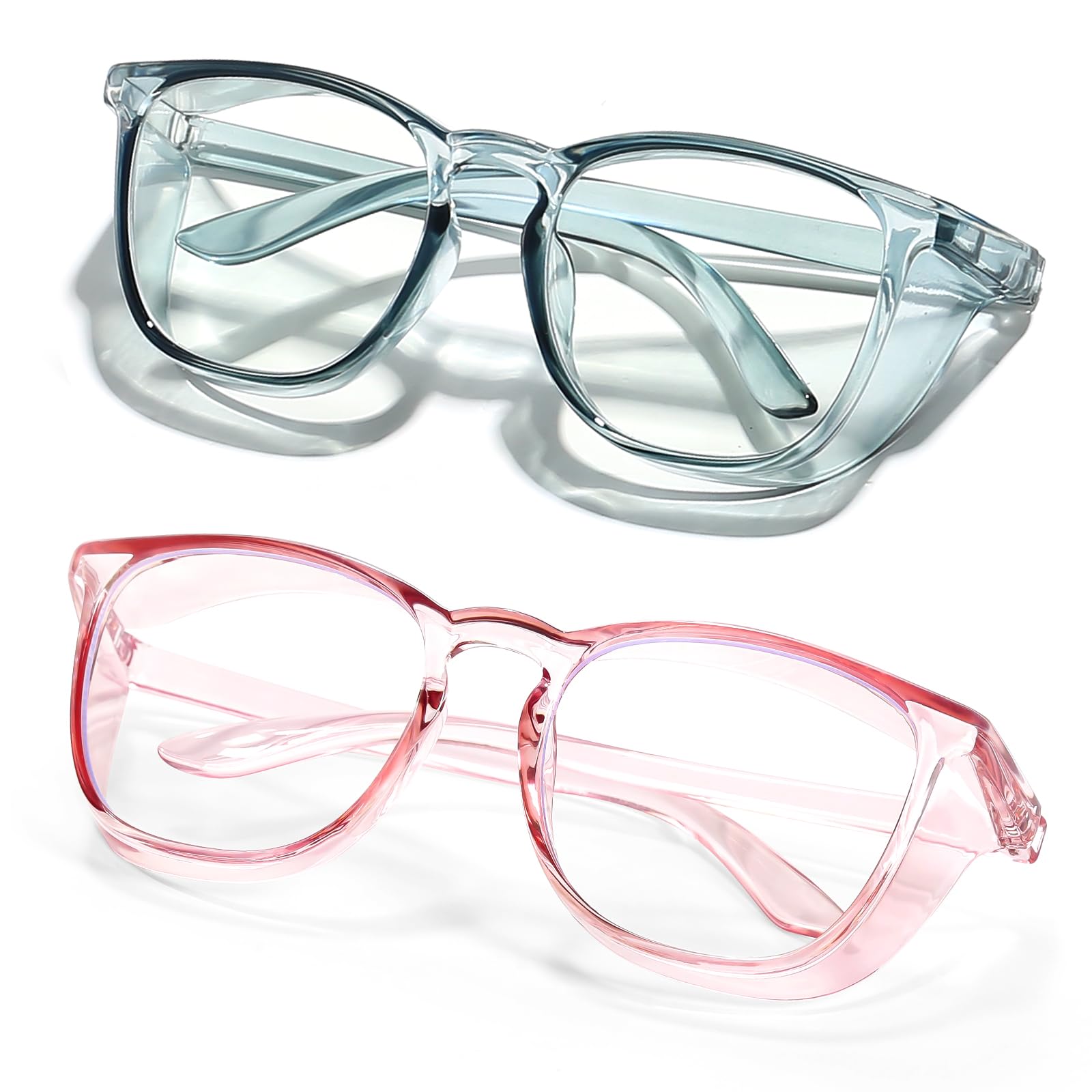 LASMEX Stylish Safety Glasses for Women - Anti-Fog Protective Eyewear with Clear Lens for Work, Cycling & Outdoor Activities