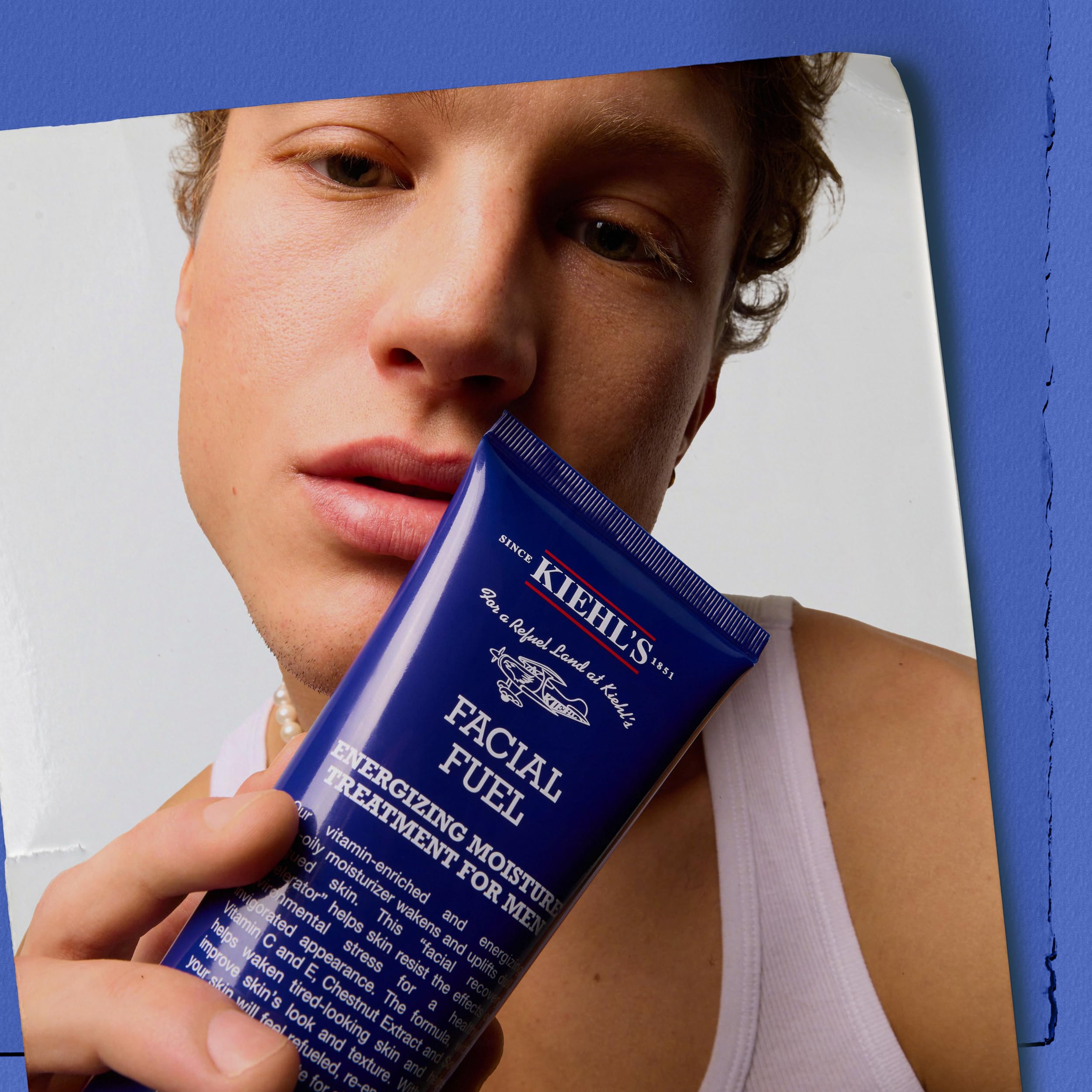 Kiehl's Facial Fuel Energizing Moisturizer for Men - Vitamin C & Caffeine Face Cream with Antioxidants to Reduce Dullness | Non-Greasy, Paraben & Sulfate Free | Daily Hydration for Workout & Office Use