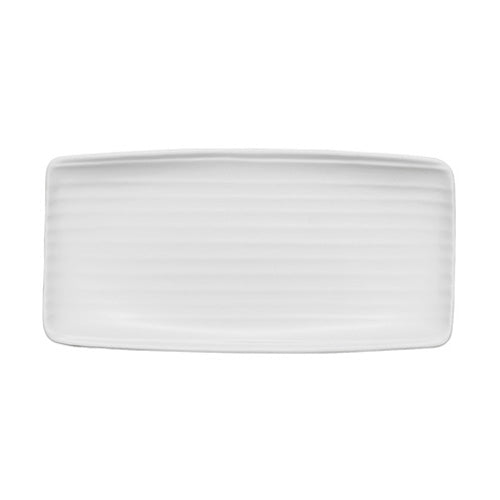 Ariane 922518 Artisan Rectangular Serving Platter - Matte White Ceramic Dish (12