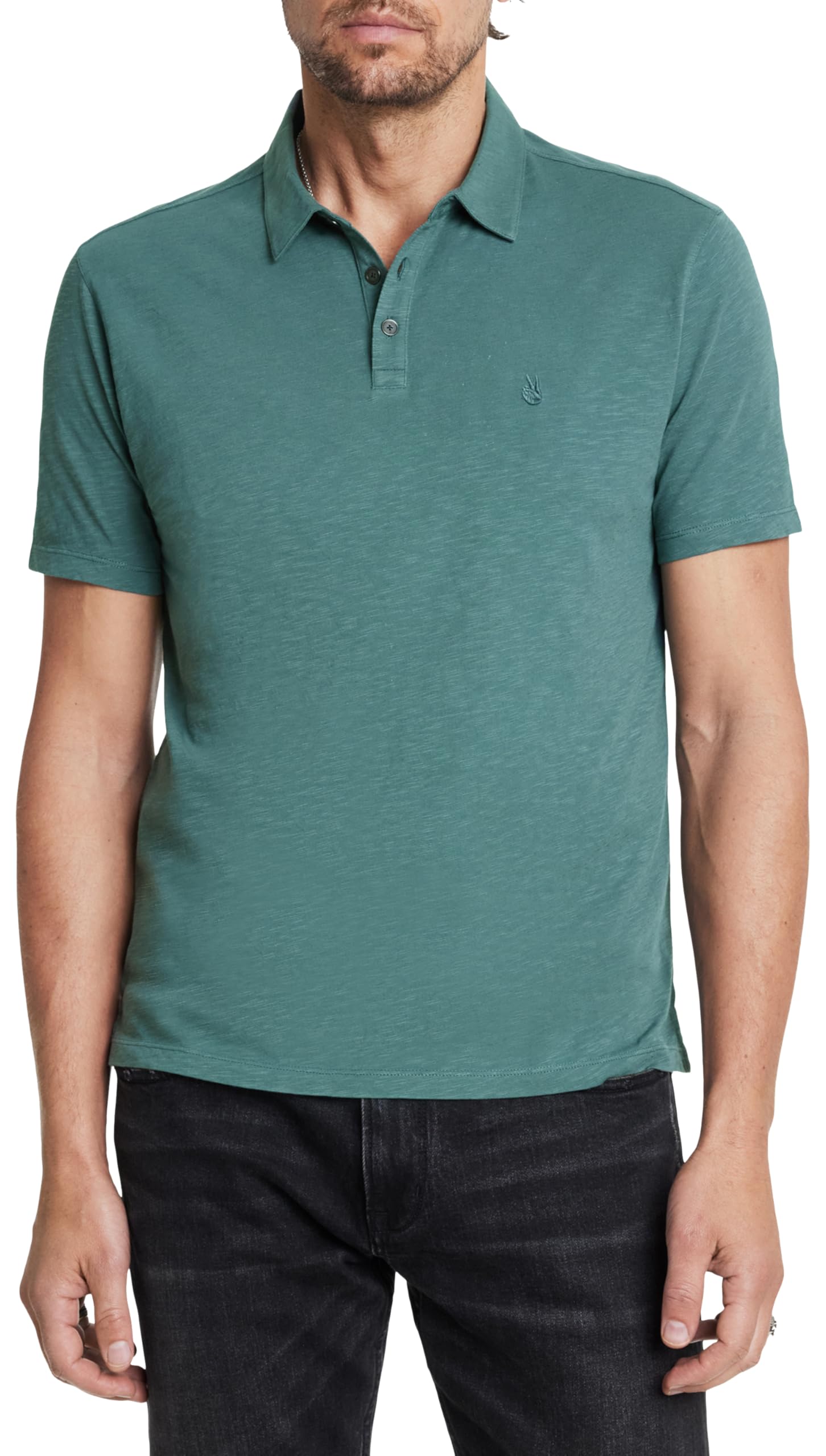 John Varvatos Men's Victor Polo Shirt - Premium Cotton Short Sleeve Casual Top for Business & Weekend Wear