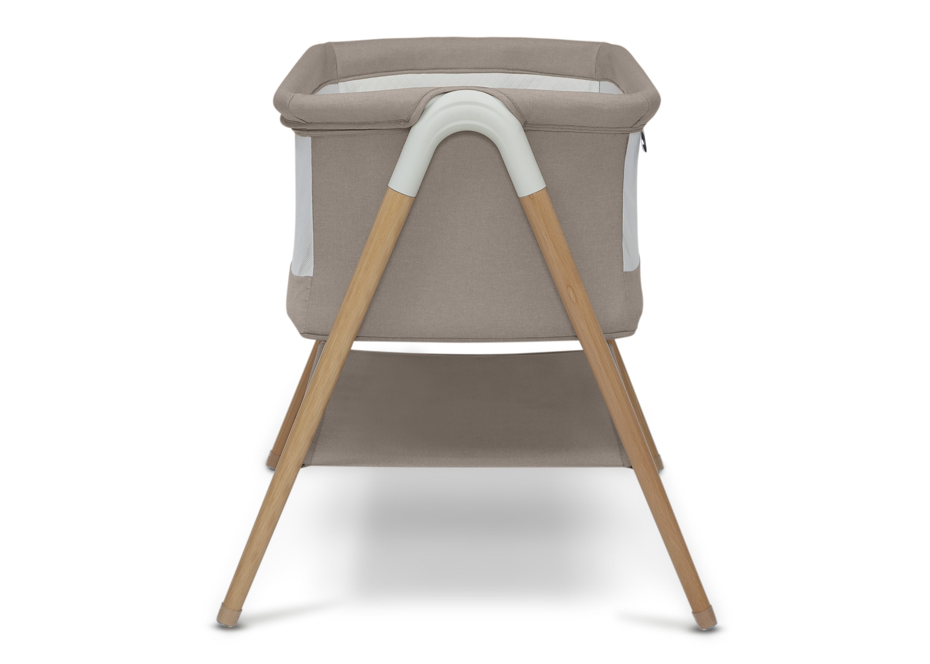 Bondi Beechwood Bassinet for Newborns - Portable Baby Crib with Adjustable Height, Breathable Mesh Sides - Perfect for Bedside Co-Sleeping, Nursery & Travel
