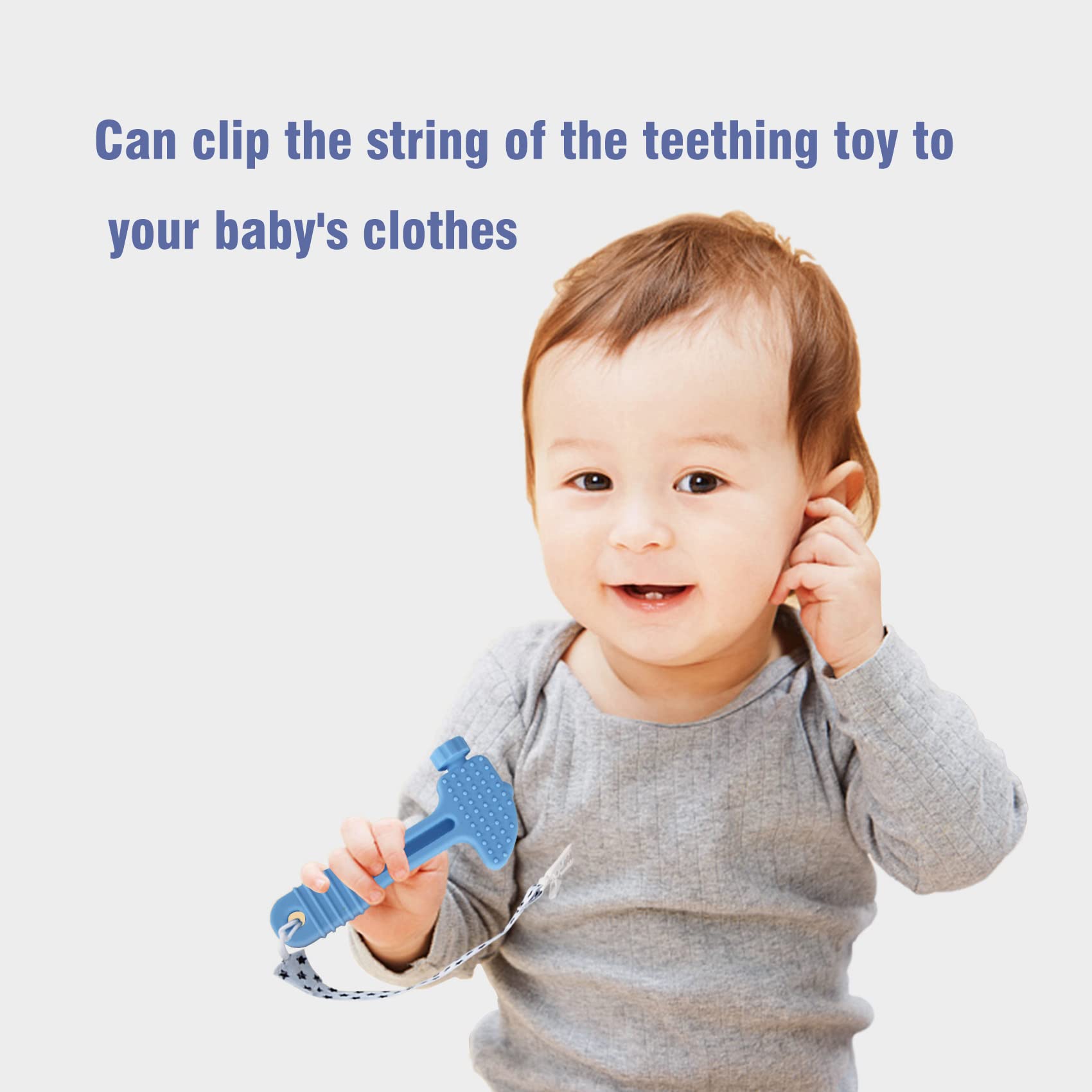 Chuya Baby Teether Toys - Soft BPA-Free Silicone Teething Toys for Infants 3-12 Months | Safe Chew Toy Set with Hammer & Wrench Design | Easy to Hold & Clean (4-Pack) - Perfect for Soothing Sore Gums During Teething & On-the-Go Comfort