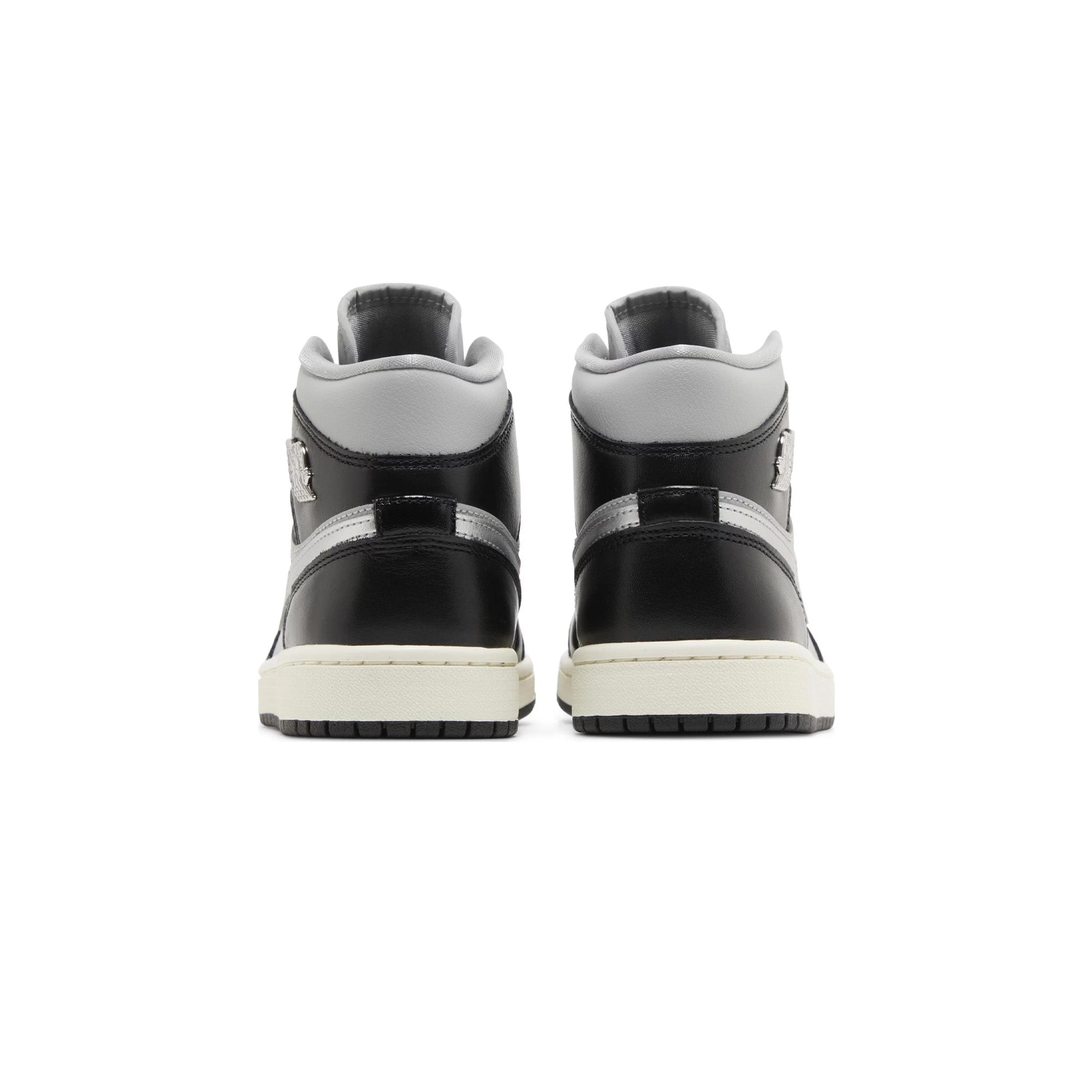 Air Jordan 1 Mid SE 'Black Metallic Silver' Women's Basketball Shoes 2023 - Stylish Sneakers for Casual Wear, Street Fashion & Gym Workouts