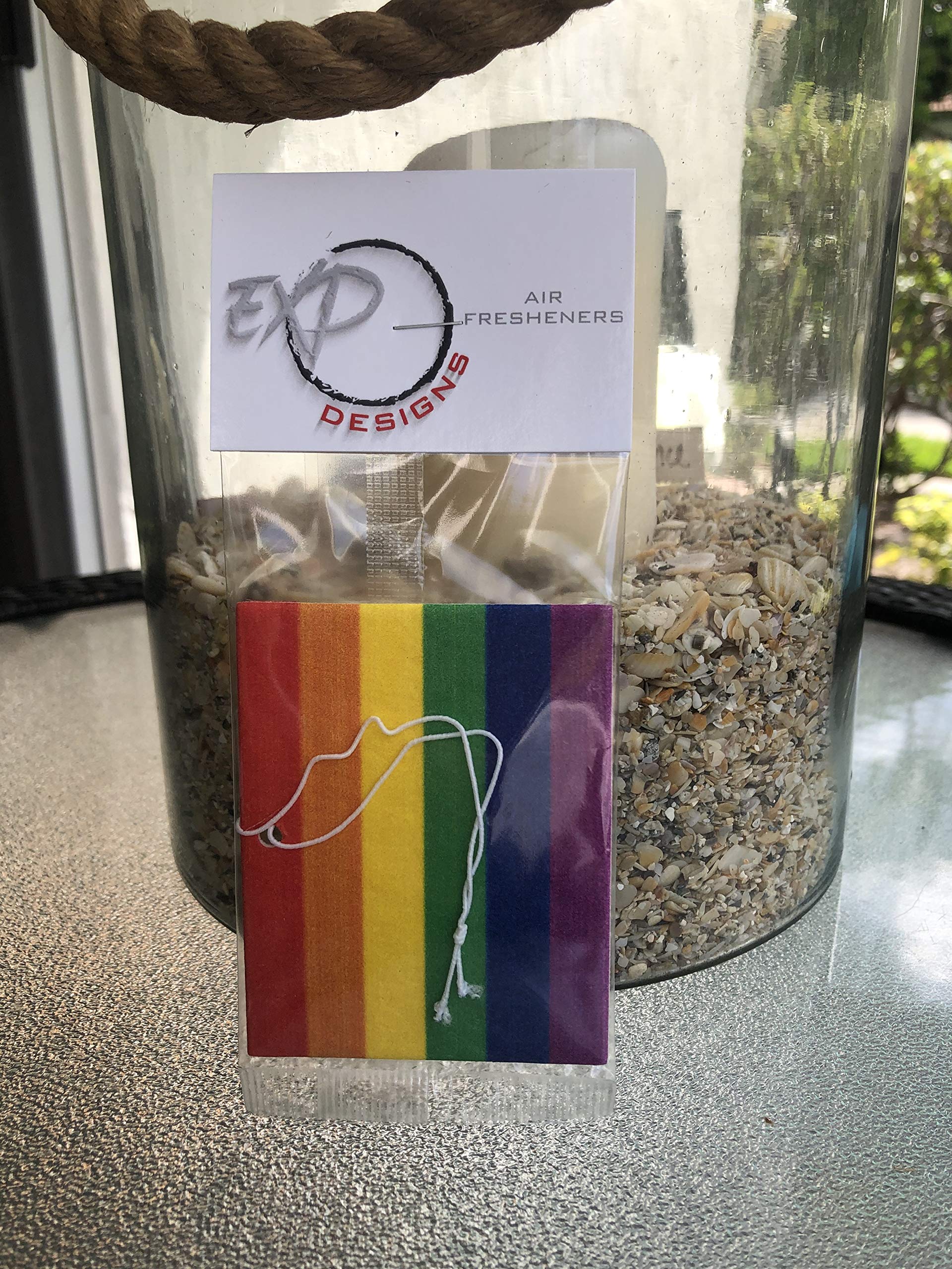 LGBT Pride Flag Car Air Freshener - Rainbow Scented Hanging Decor for LGBTQ+ Supporters | Perfect for Cars, Offices & Pride Events