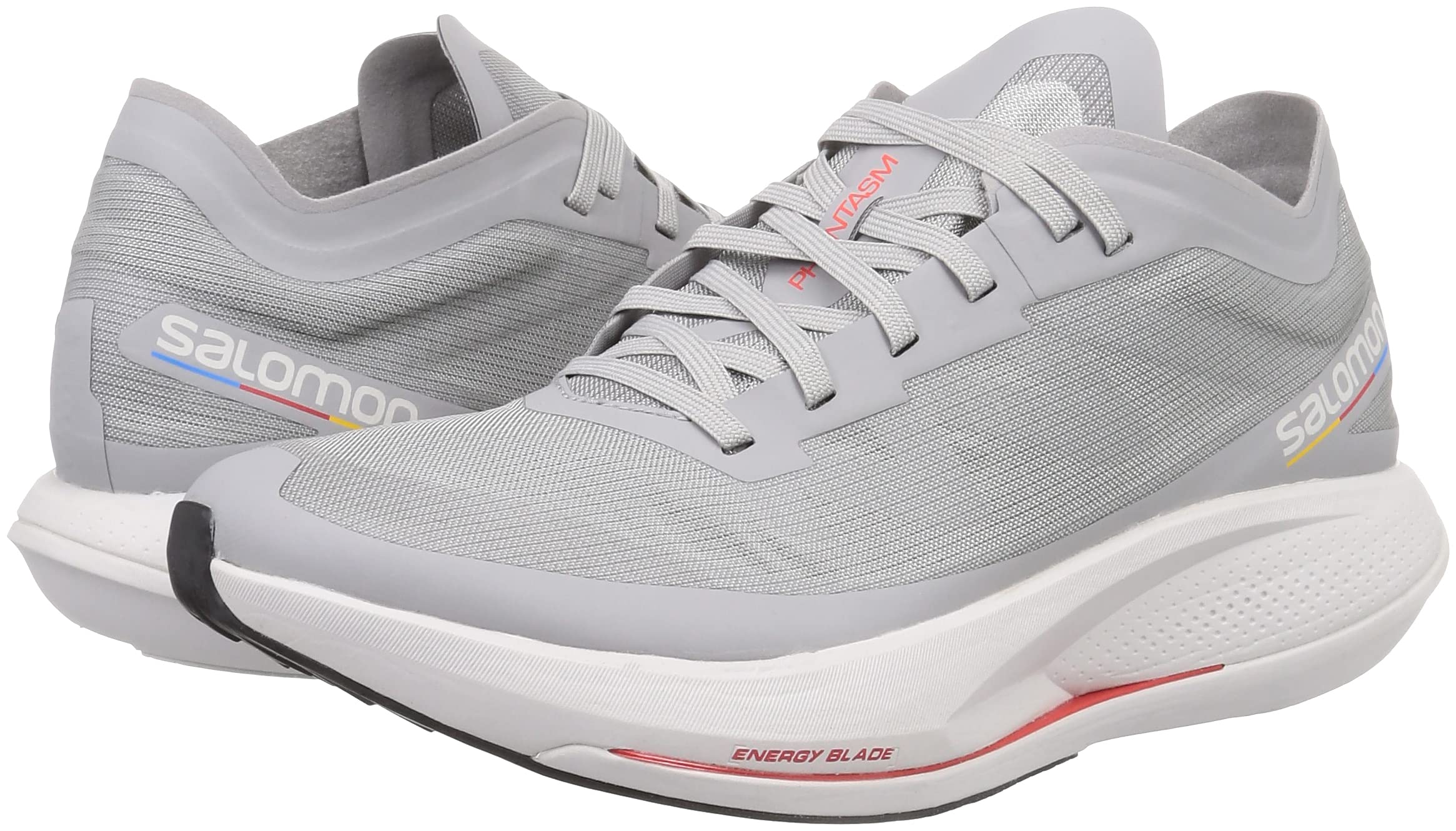 Salomon Phantasm Running Shoes for Men - Alloy/Lunar Rock/Poppy Red - Size 12 D (M) - Lightweight Trail & Road Running Sneakers for Outdoor Jogging & Fitness Training