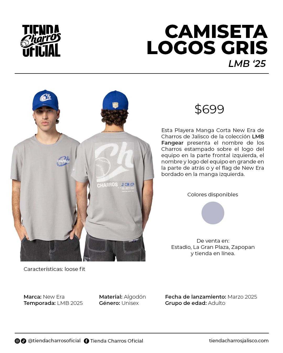 New Era Gray Logo T-Shirt - Men's Casual Tee for Streetwear, Sports & Everyday Comfort