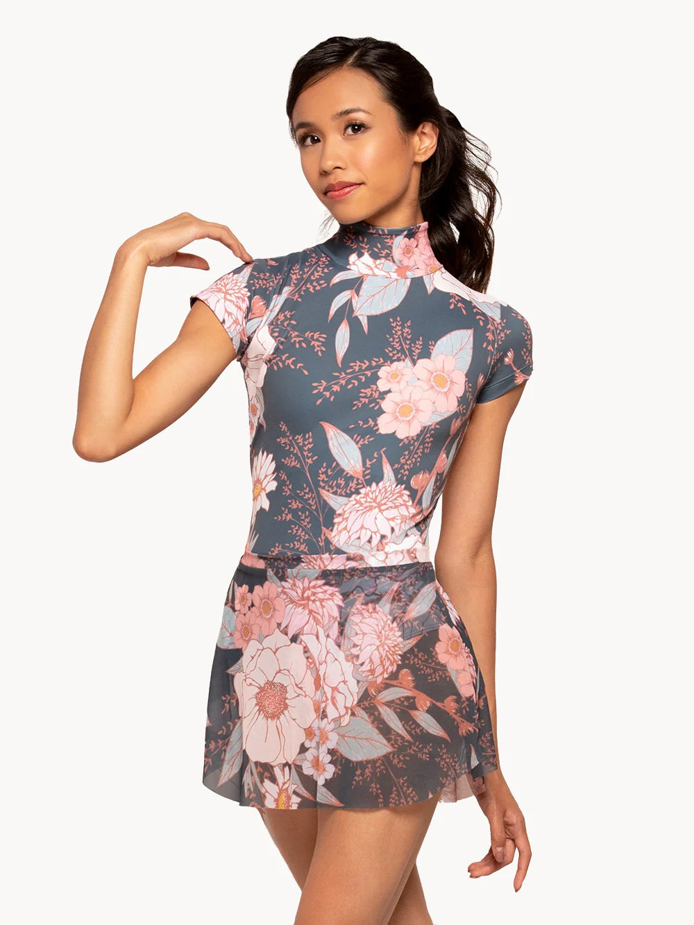 Elegant Tulip Skirt for Women - Floral Print A-Line Midi Skirt with Elastic Waist | Perfect for Spring/Summer, Office Wear, Date Nights & Special Occasions