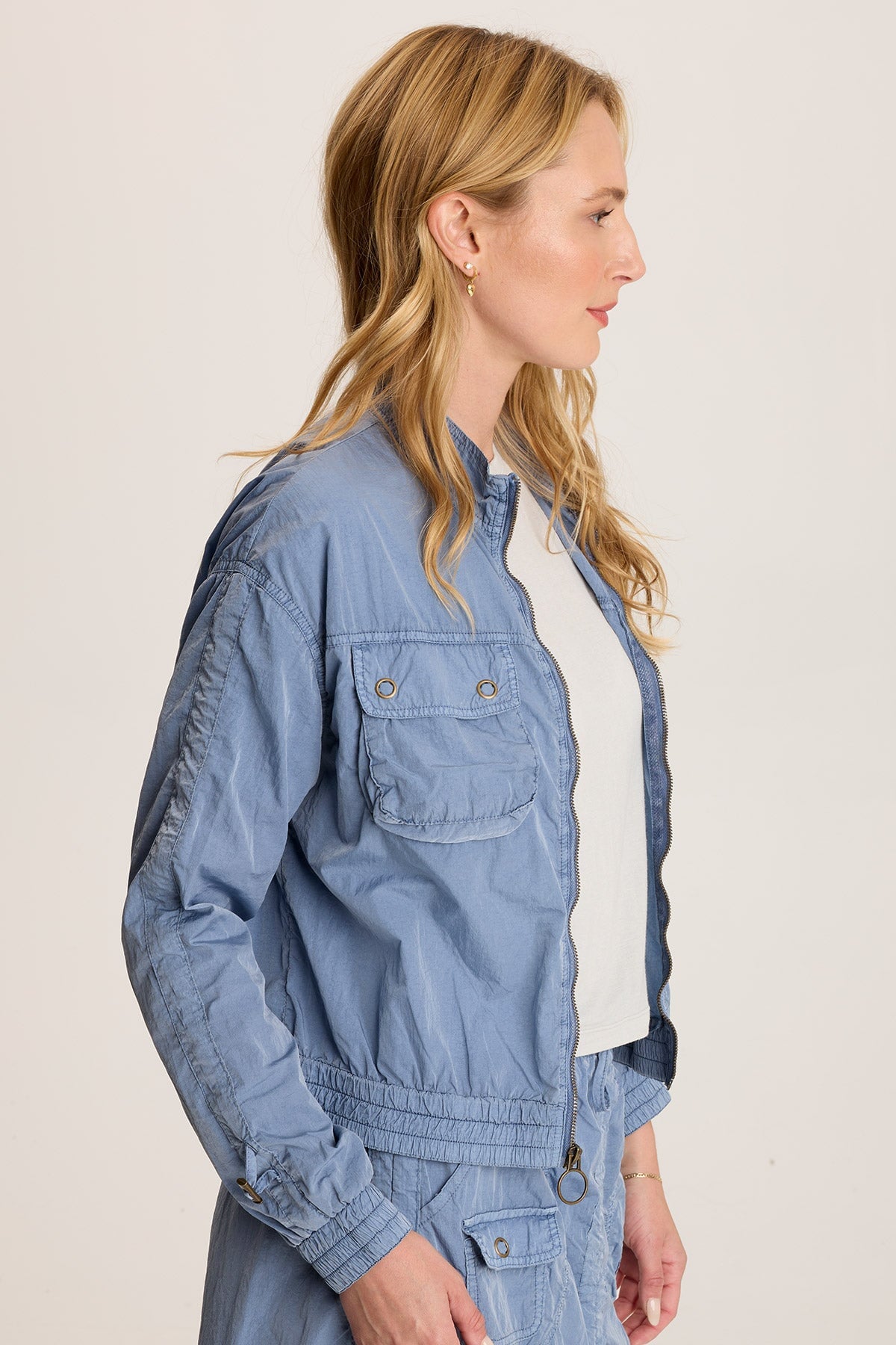Burris Ruched Athletic Bomber Jacket - Lightweight Stretch Running Jacket for Women - Perfect for Gym, Jogging & Outdoor Sports