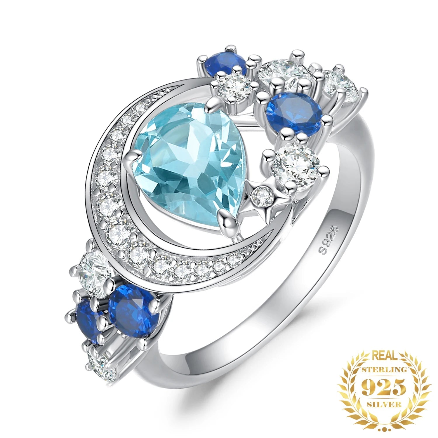 Elegant Crystal Wave Ring for Women - Boho Chic Jewelry for Everyday Wear, Gift for Her - Perfect for Parties, Weddings & Special Occasions