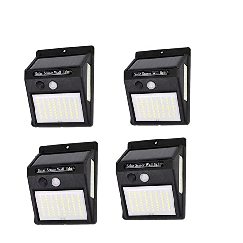 20-100 LED Solar Outdoor Lights with PIR Motion Sensor - Waterproof Solar Powered Wall Lamp for Garden, Street, Pathway - 4Pcs 100Leds - Perfect for Patio, Yard, Driveway & Landscape Lighting