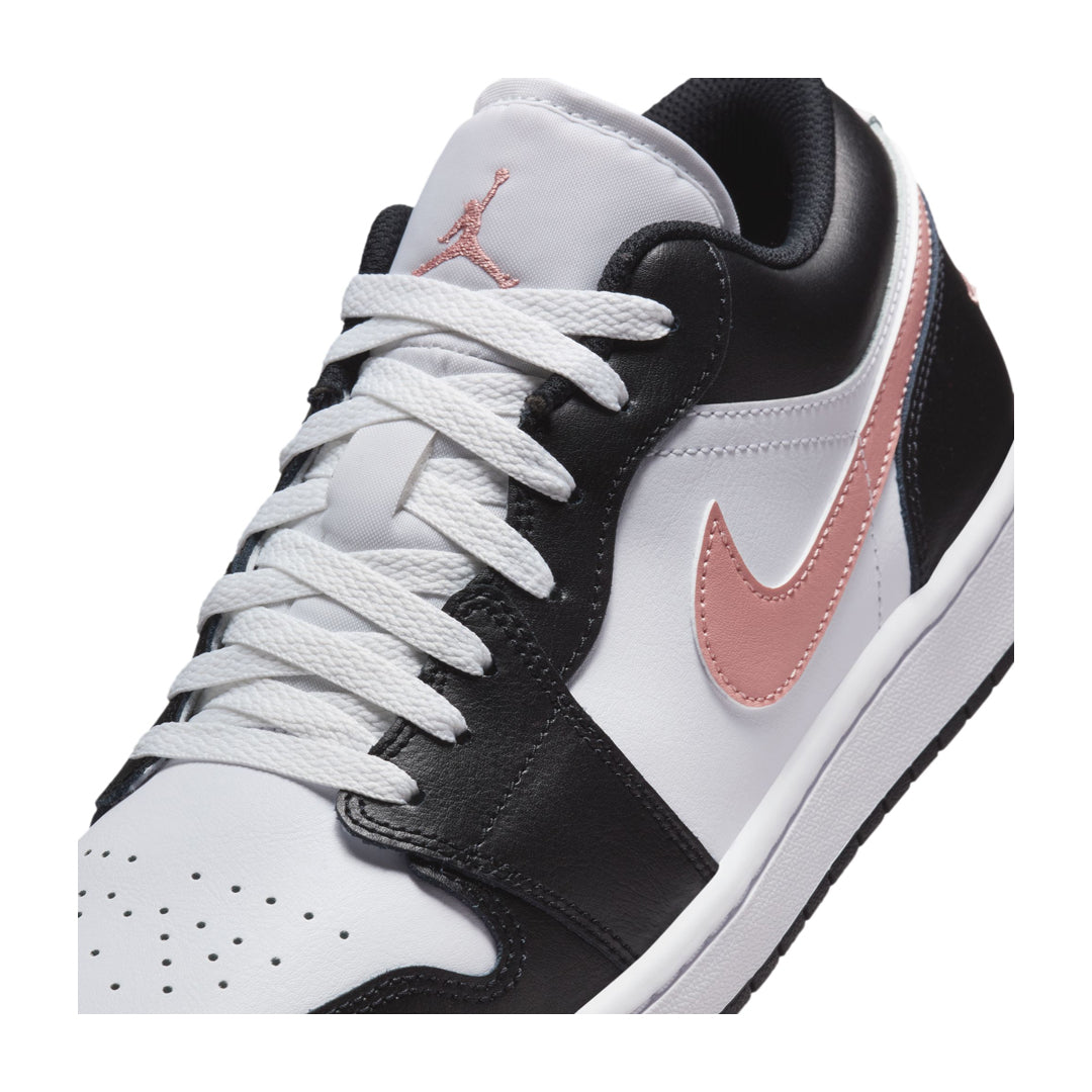 AIR JORDAN 1 LOW Black Rust Pink Sneakers - Men's Basketball Shoes for Casual Wear & Street Style
