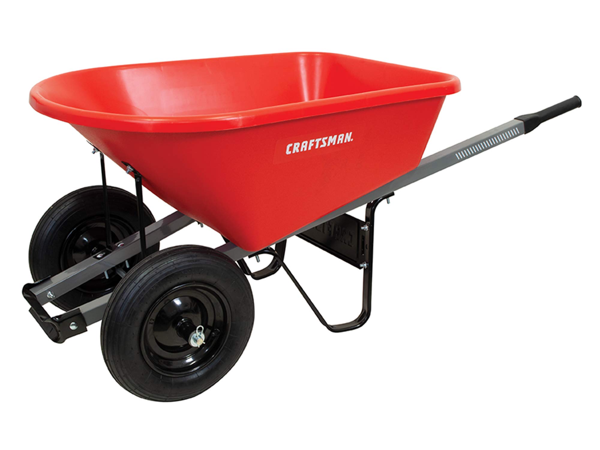 CRAFTSMAN CMXMKIT0190 3-Piece Leaf Clean-Up Set - Wavy Blade Hedge Shears, 22-Tine Wood Handle Lawn Rake & 6 Cu. Ft. Poly Tray Wheelbarrow (Red) - Perfect for Yard Work, Gardening, and Fall Leaf Cleanup
