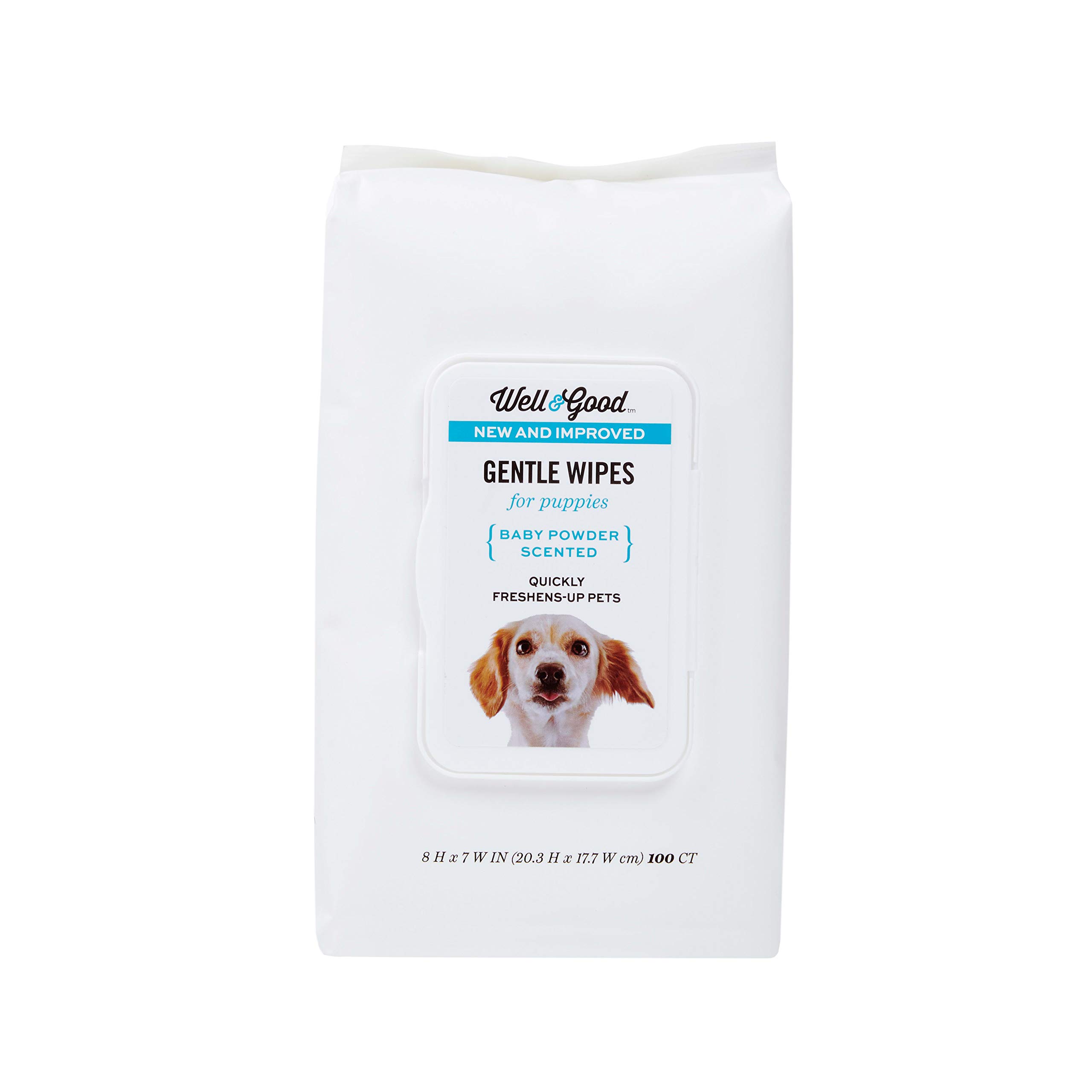 Well & Good Gentle Puppy Grooming Wipes for Dogs - 100 Count Hypoallergenic & Fragrance-Free Cleaning Wipes - Perfect for Paws, Face & Coat Between Baths - Petco Brand
