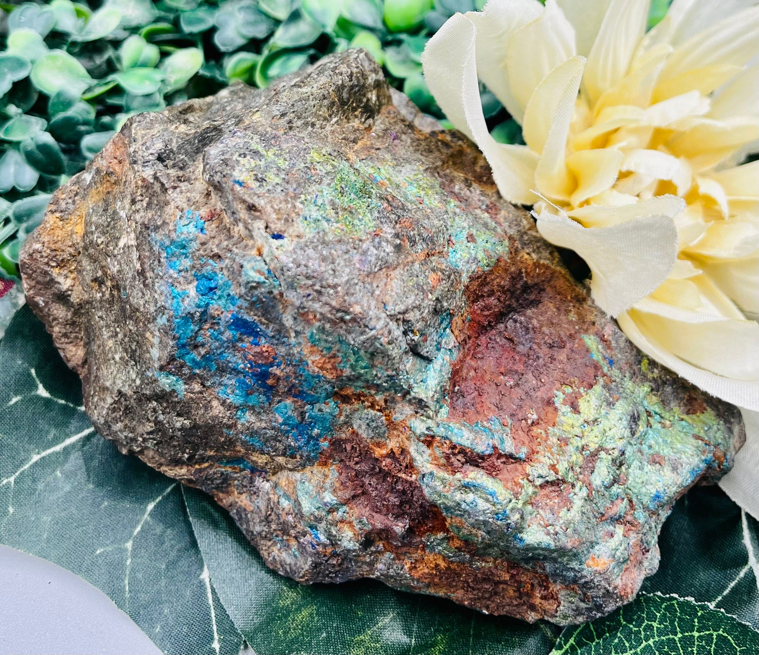 Natural Chalcopyrite Crystal Specimen - Raw Copper Ore Mineral for Collectors, Healing & Decor | Perfect for Rock Collections, Energy Healing & Home Display