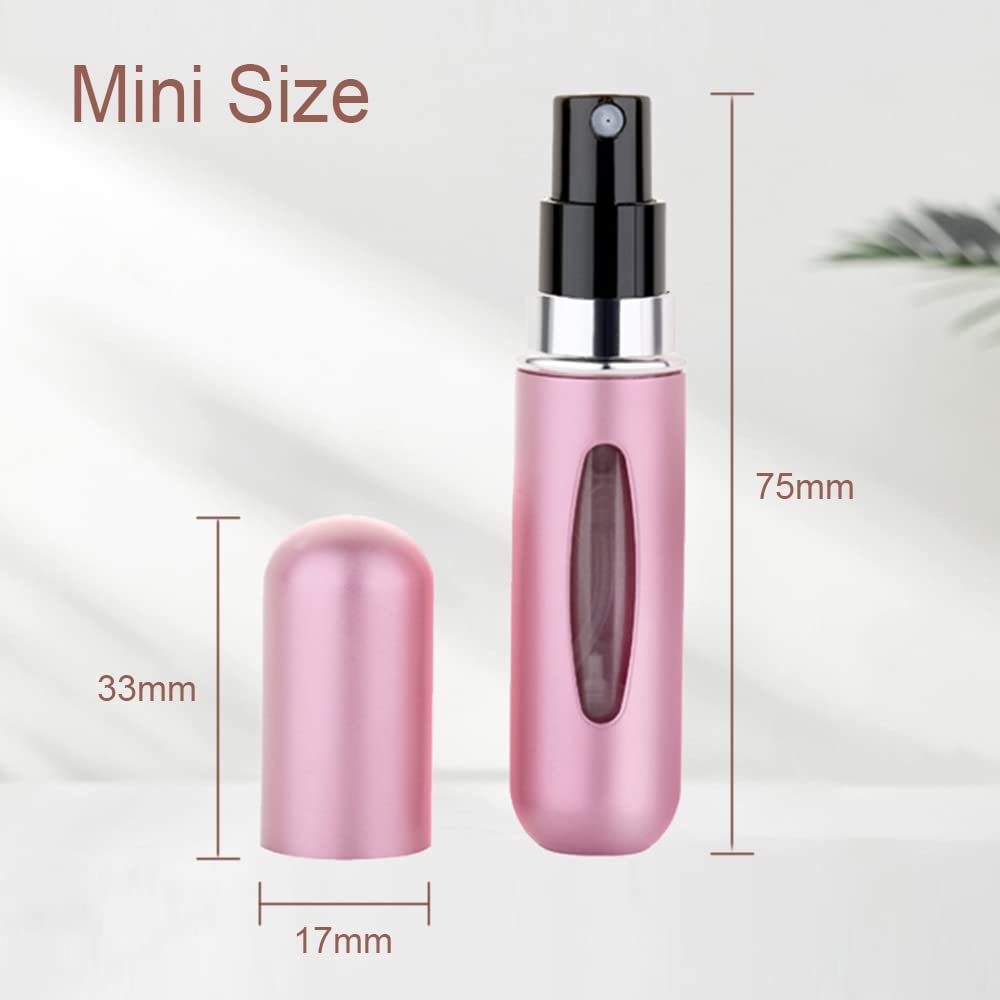 Refillable Travel Perfume Atomizer - Portable Mini Perfume Spray Bottle for Women & Men | Leak-Proof Fragrance Container for Airplane, Gym, Office & Vacation (1 Pack, Multi-Color)