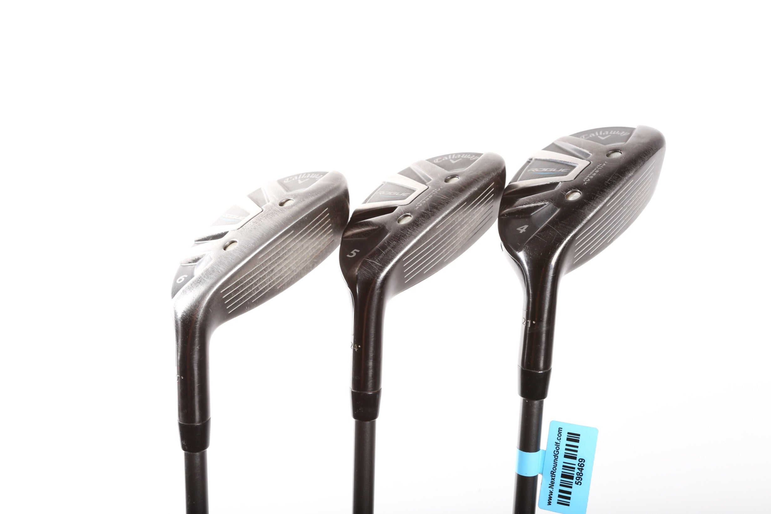 Used Callaway Rogue Hybrid Golf Club Set - Right Handed 4H, 5H, 6H with Regular Flex Shafts | Perfect for Mid-Handicap Golfers & Course Play