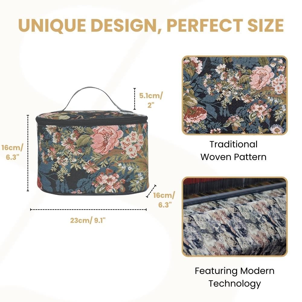 **Signare Women's Vanity Bag - Waterproof Toiletry & Makeup Travel Organizer with 14 Stylish Designs - Perfect for Travel, Gym, and Daily Essentials Storage**