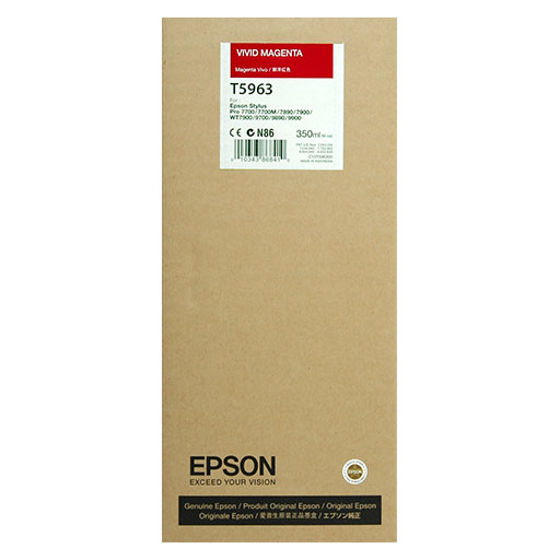 Epson Vivid Magenta Ultrachrome HDR Ink Cartridge 350ml (T596300) - High-Quality Printer Ink for Professional Photo Printing, Graphic Design & Fine Art Reproduction