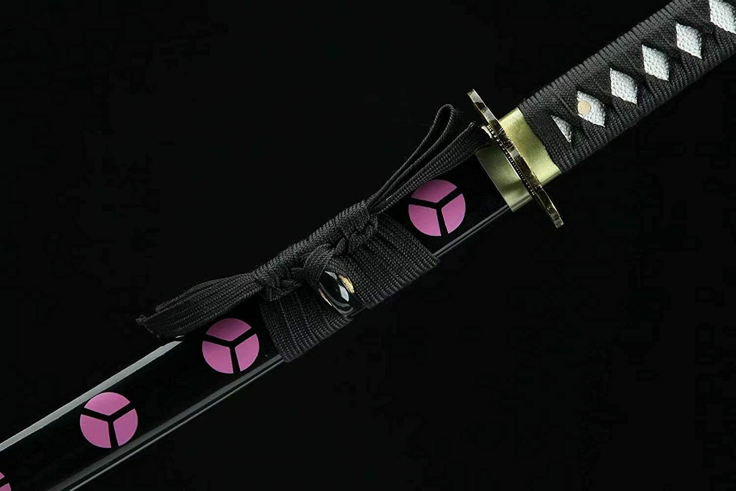 HERO SWORD Handmade One Piece Roronoa Zoro Katana - Japanese Anime Cosplay Samurai Sword with Purple Blade | Perfect Gift for Men & Women | Great for Cosplay, Collecting, and Display