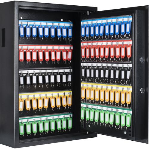 Barska AX13370 Digital Wall Safe - 100 Key Capacity, Electronic Key Cabinet for Home & Office Security - Black | Ideal for Storing Keys, Documents & Valuables Safely