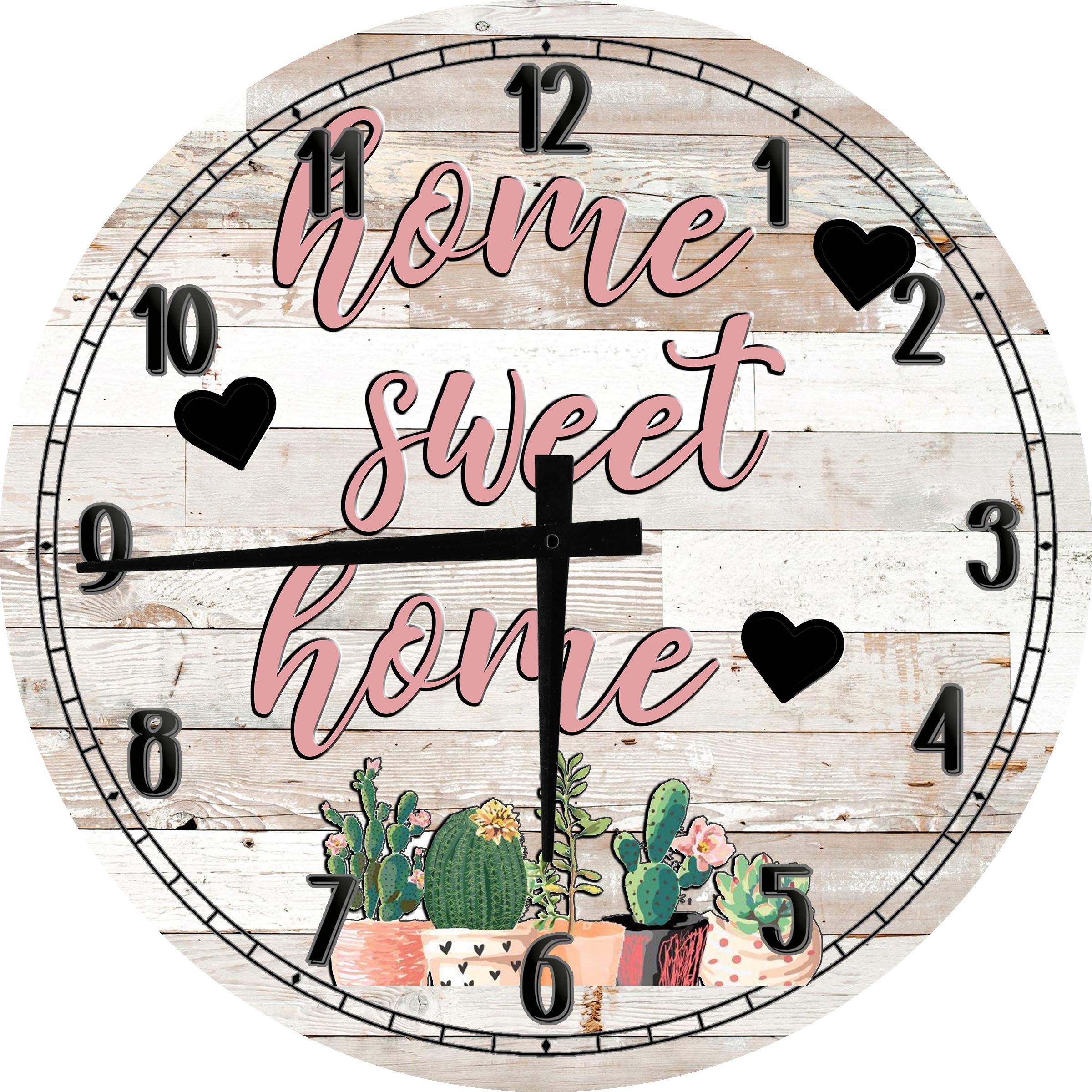 Farmhouse Wall Decor - 18 Inch Large Round Wood Wall Clock with 