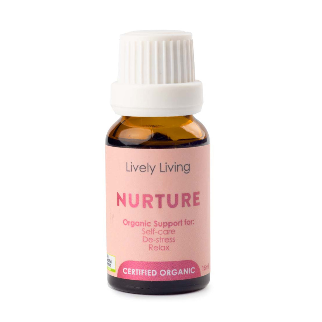 Nurture Certified Organic Essential Oil 15ml - 100% Pure Therapeutic Grade Aromatherapy Oil for Diffusers, Massage & Relaxation